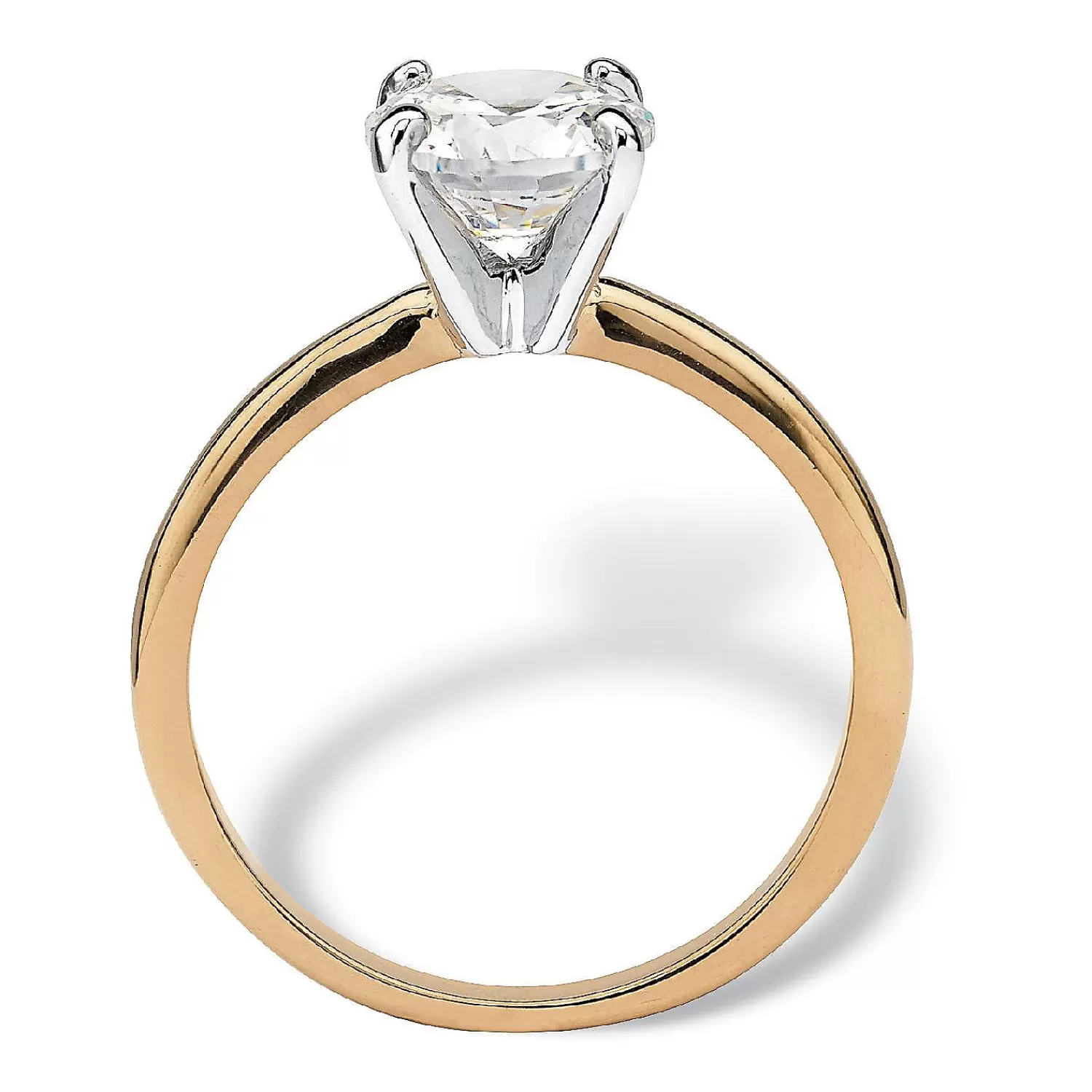 Oriental Trading Rings*2.00 Carat Cz Solitaire Ring Gold-Plated