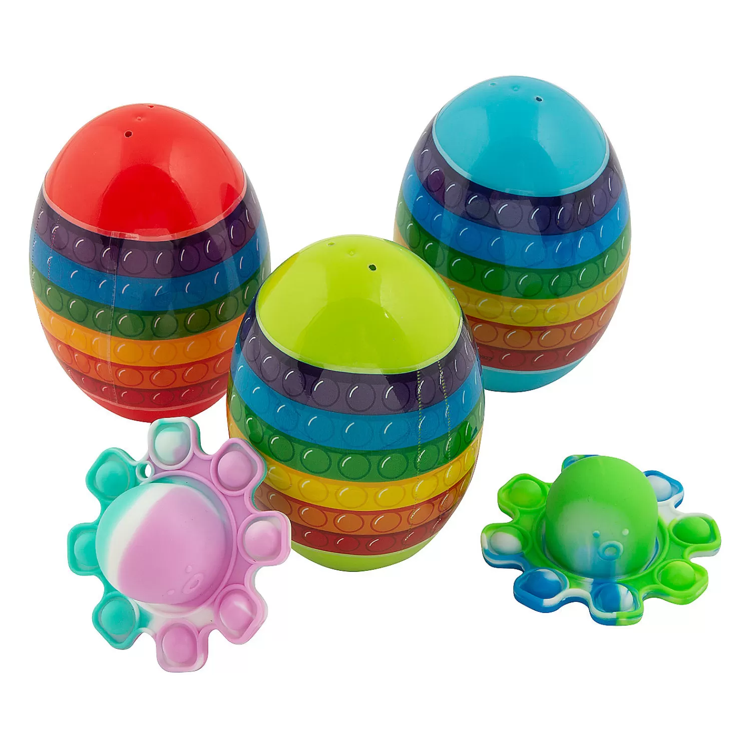 Oriental Trading Fidget Toys & Spinners*4" Sensory Toy-Filled Plastic Easter Eggs - 12 Pc.