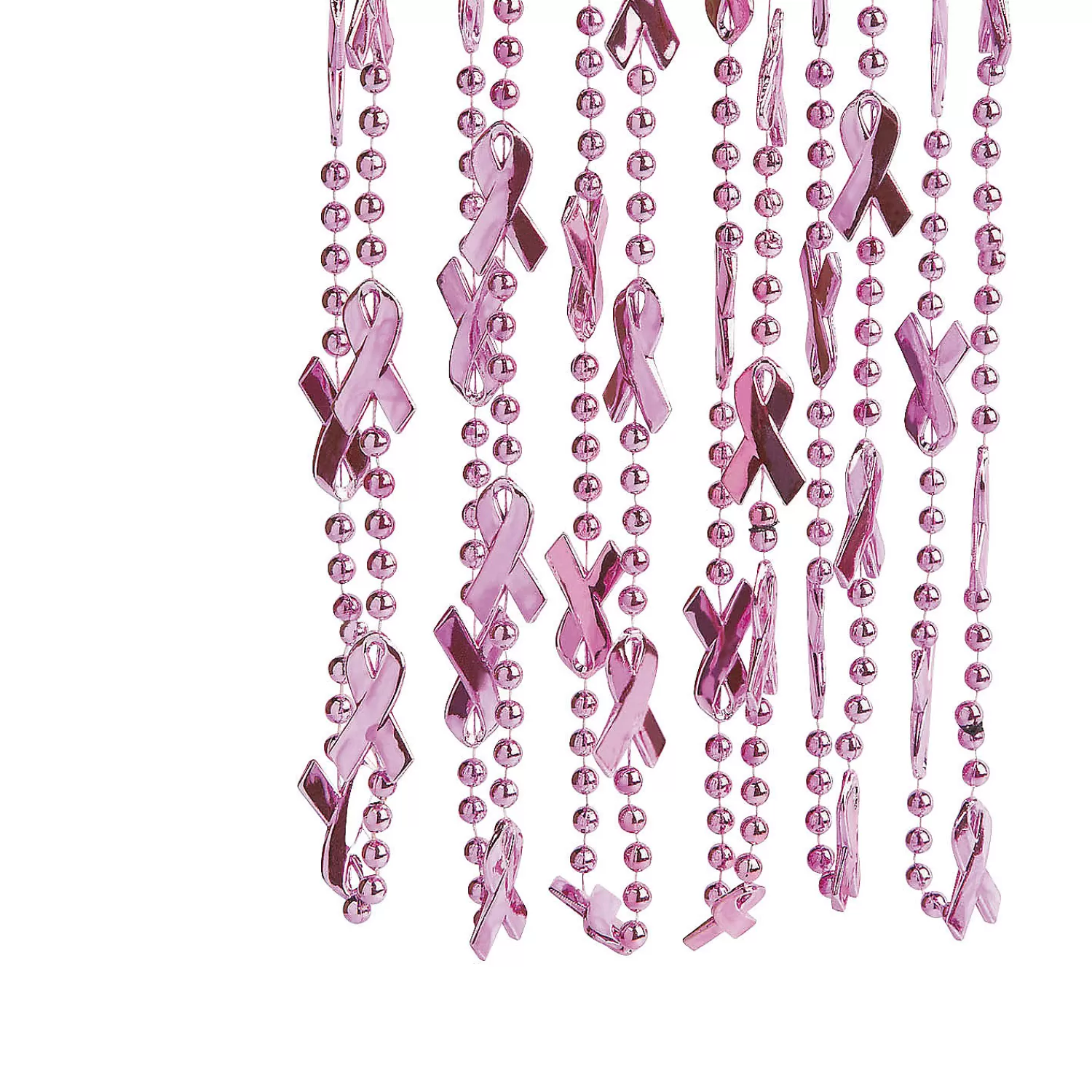 Oriental Trading Necklaces*Awareness Ribbon Bead Necklaces - 24 Pc.