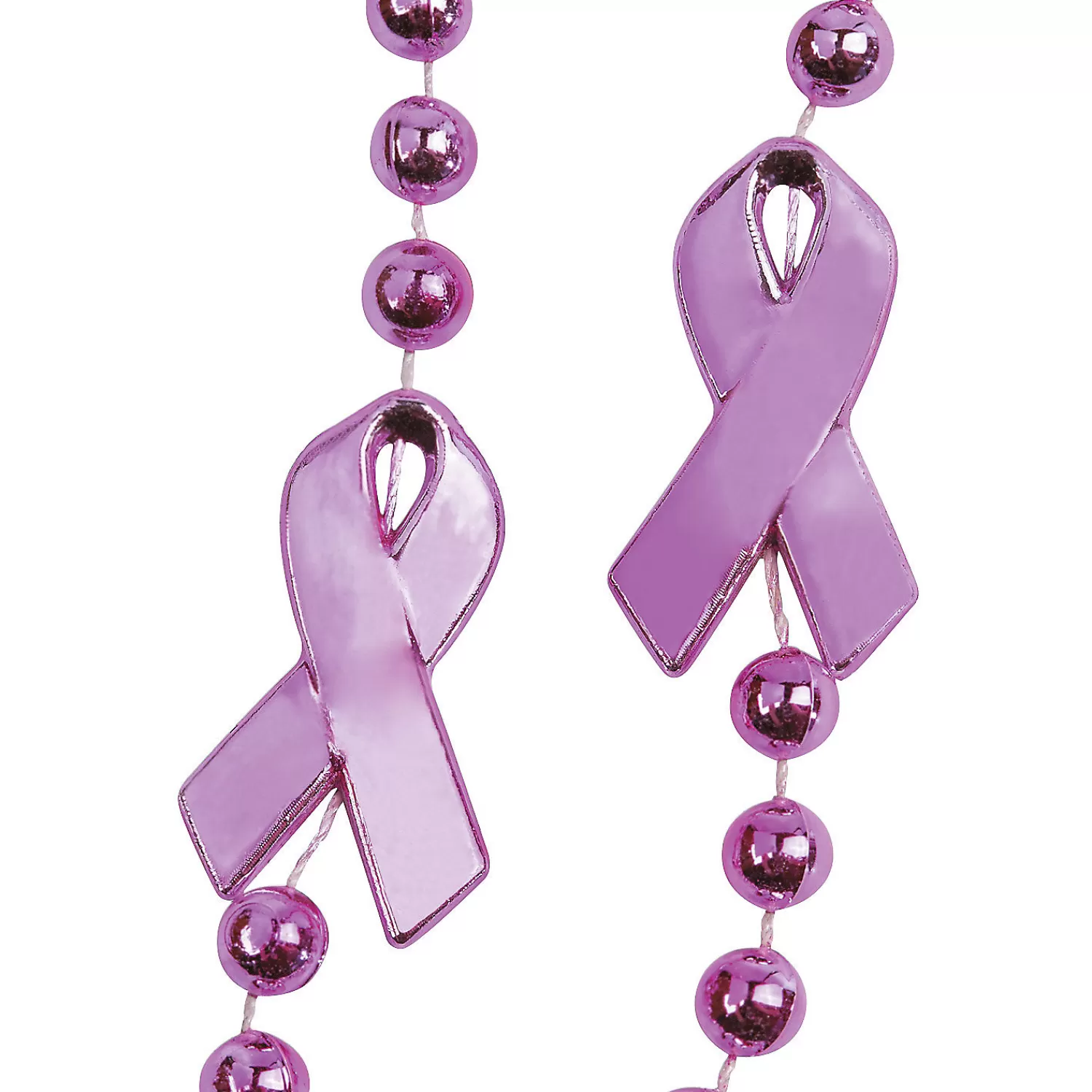 Oriental Trading Necklaces*Awareness Ribbon Bead Necklaces - 24 Pc.