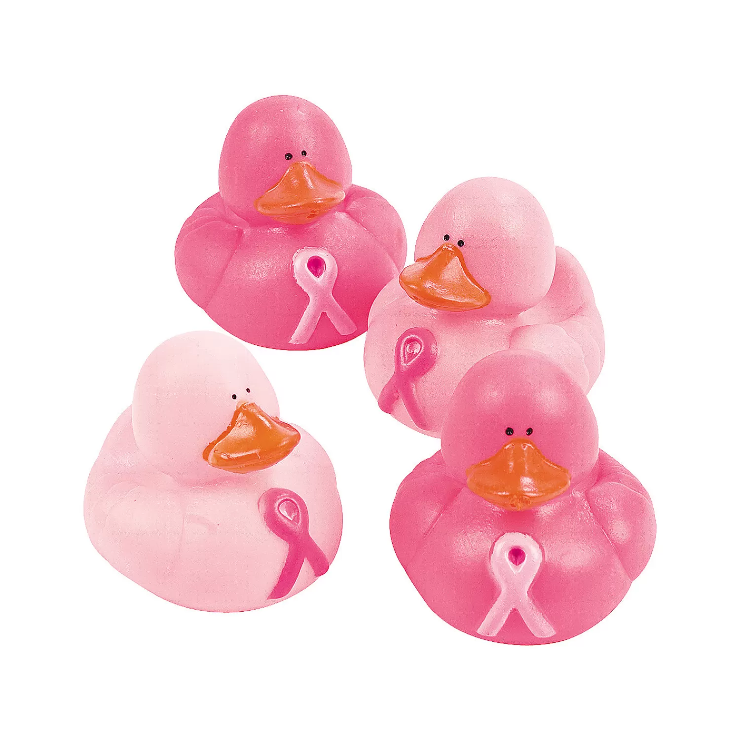 Oriental Trading Rubber Duckies*Awareness Ribbon Rubber Ducks - 12 Pc.