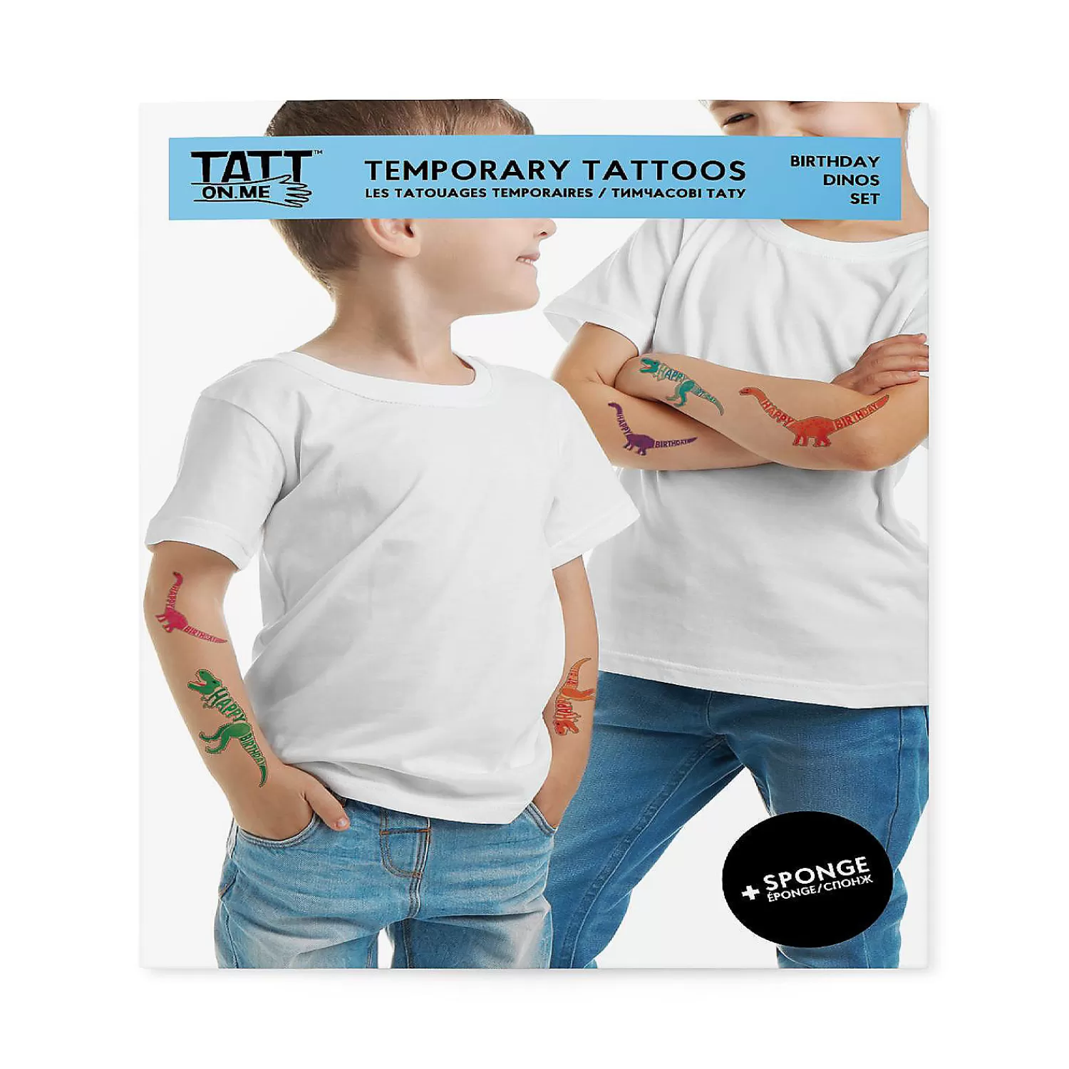 Oriental Trading Temporary Tattoos*Birthday Dinos Tattoo Set