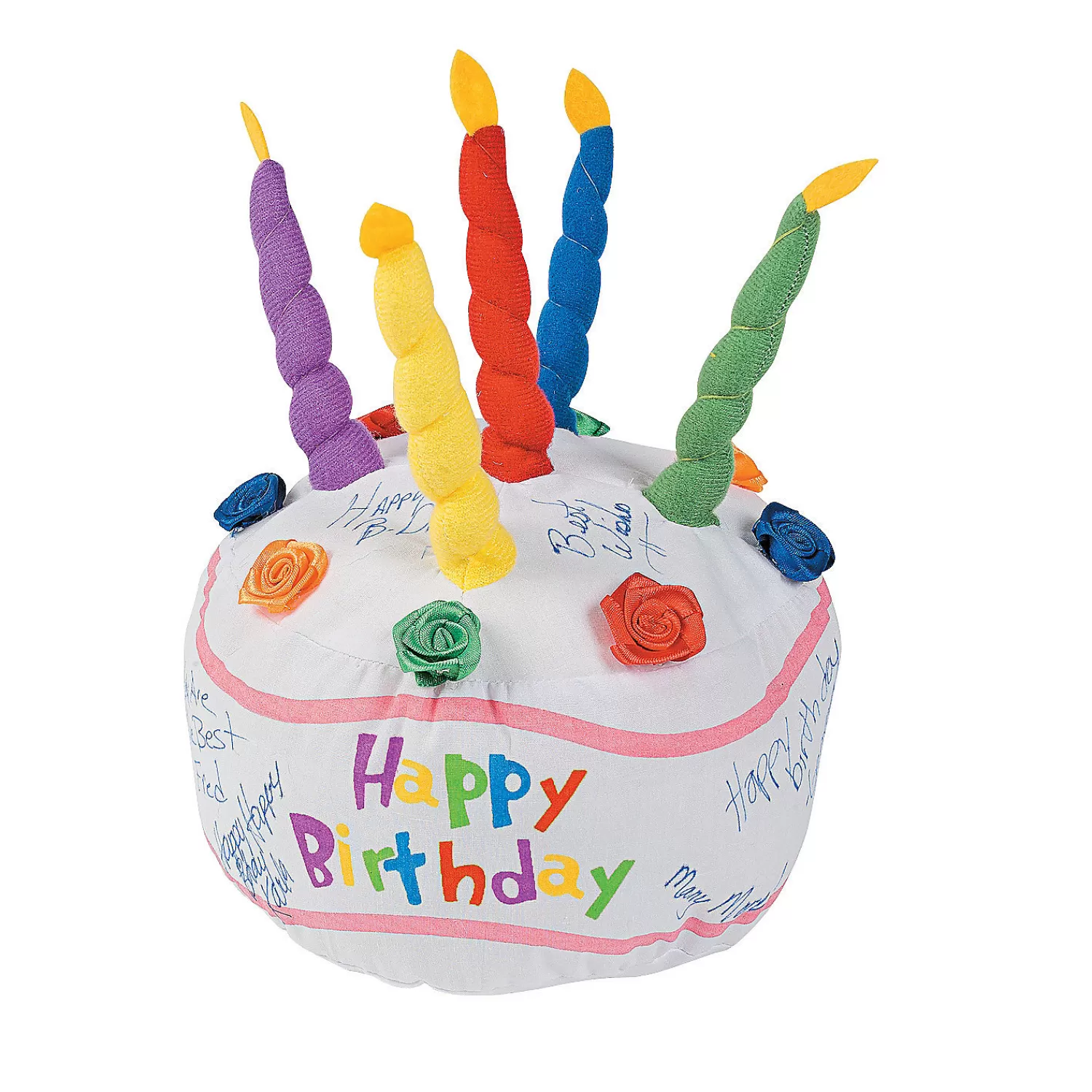 Oriental Trading Stuffed Animals & Plush Toys*Birthday Party Autograph Stuffed Birthday Cake