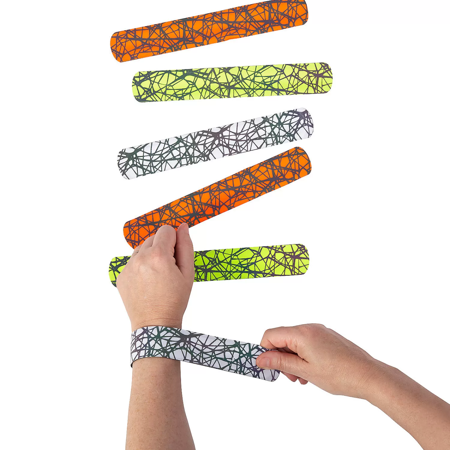 Oriental Trading Bracelets*Black Light Slap Bracelets - 12 Pc.