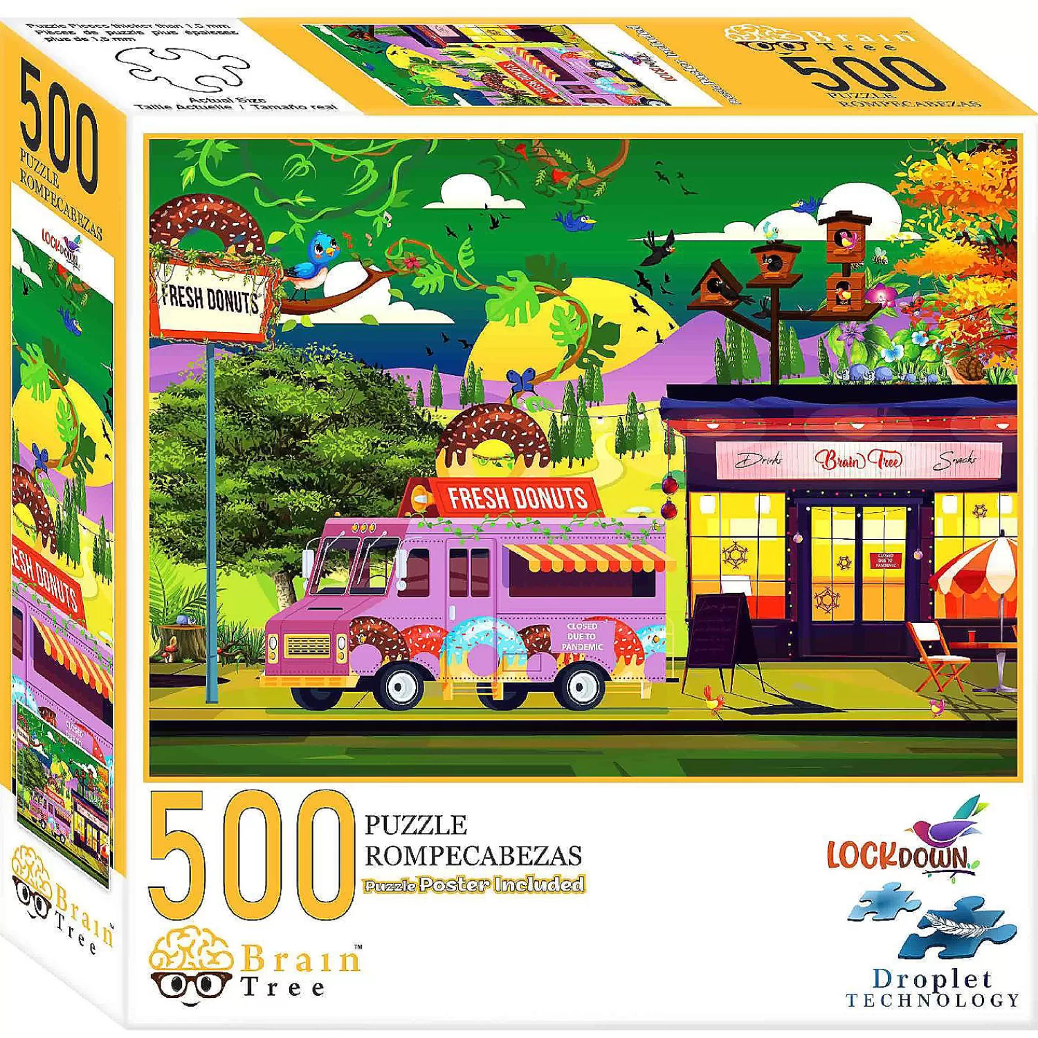 Oriental Trading Puzzles*Brain Tree-Lockdown 500 Piece Jigsaw Puzzles For Adults19.5"Lx14.5"W