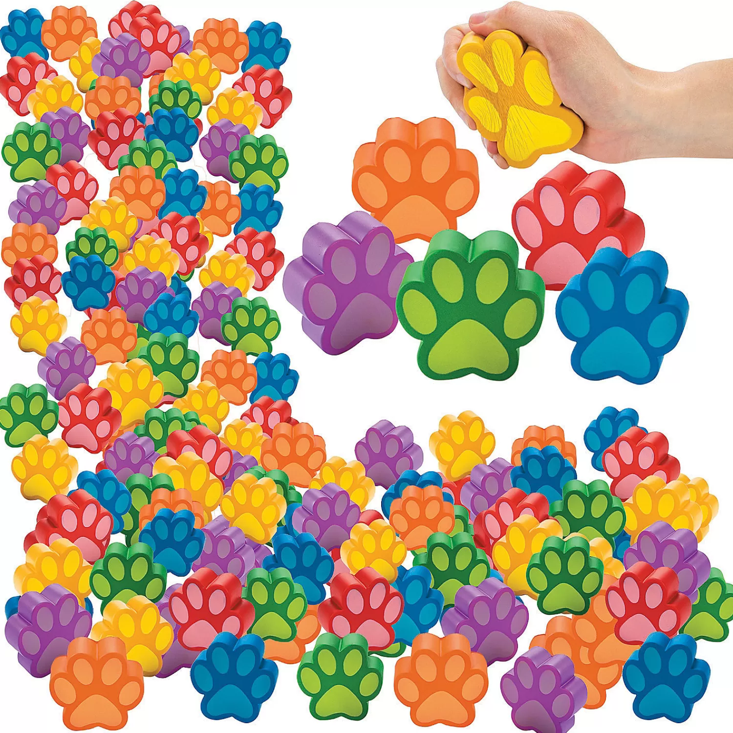 Oriental Trading Stress Balls & Toys*Bulk 300 Pc. Paw Print Stress Toys