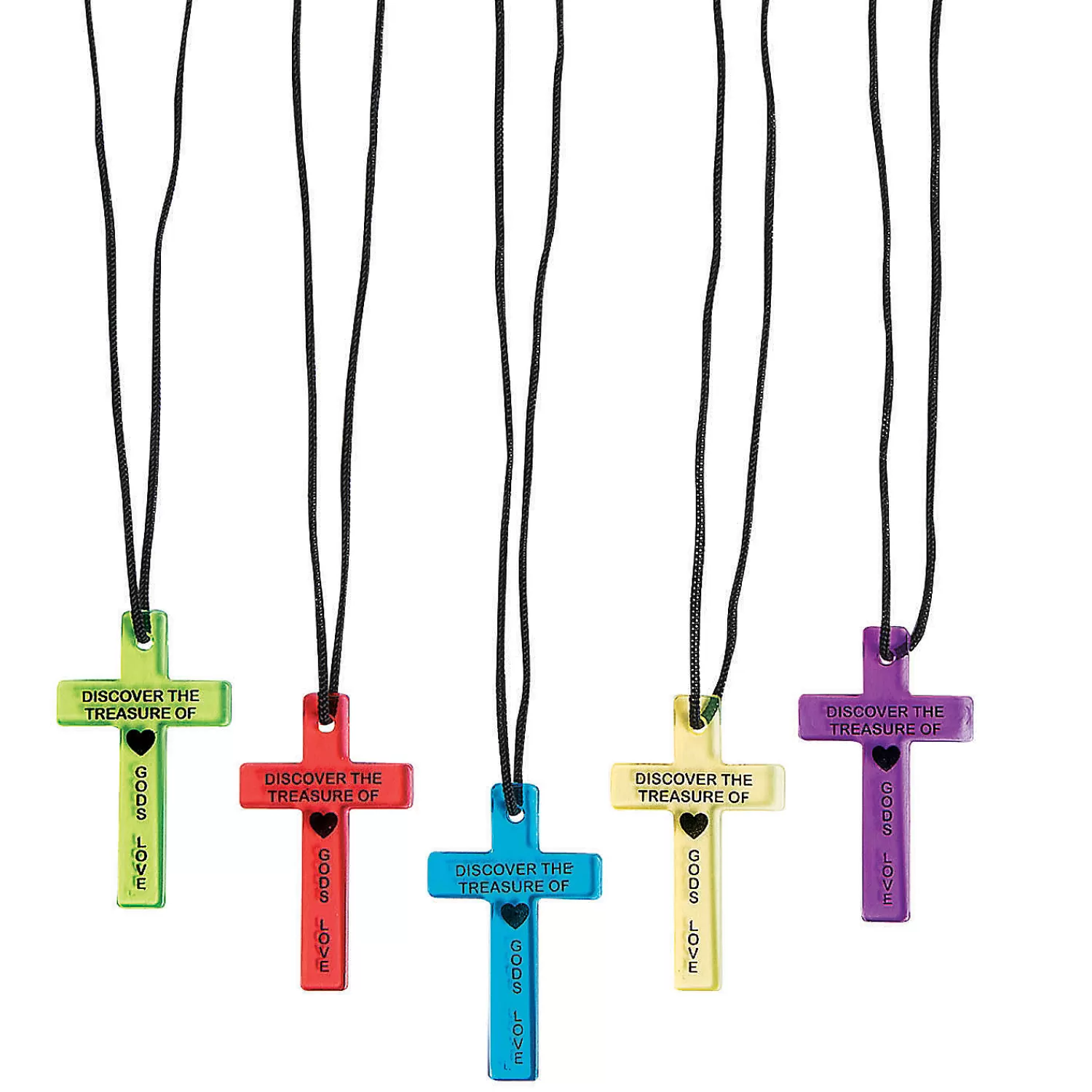 Oriental Trading Necklaces*Bulk 48 Pc. Bright Cross Necklaces