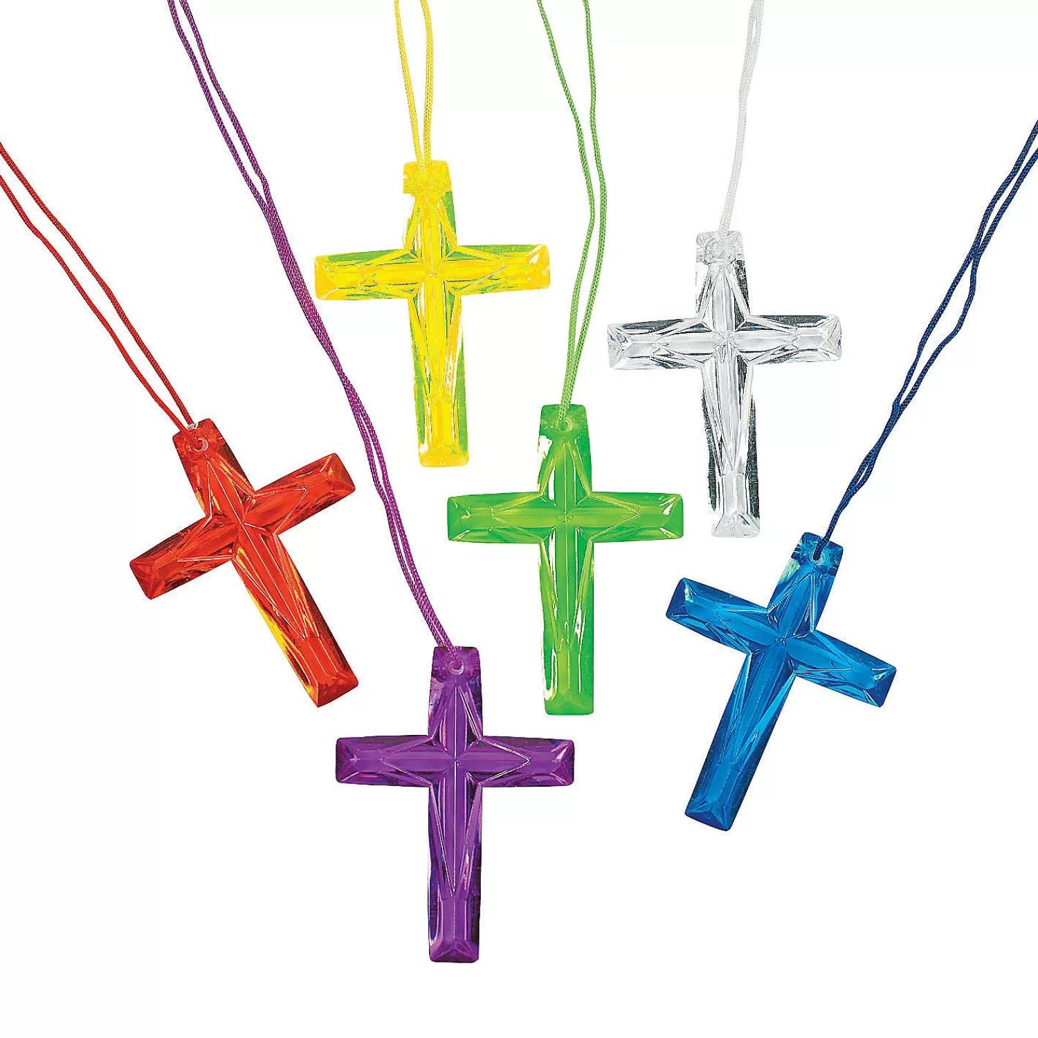 Oriental Trading Necklaces*Bulk 48 Pc. Crystal Cross Necklaces