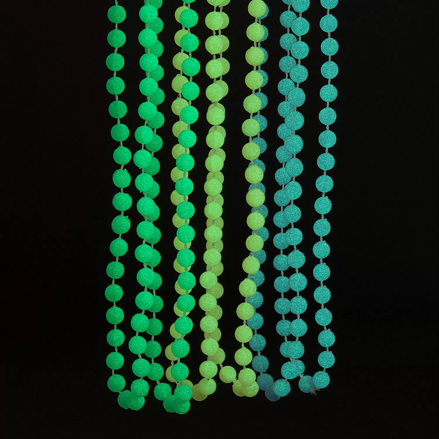 Oriental Trading Glow Jewelry*Bulk 48 Pc. Glow-In-The-Dark Mardi Gras Bead Necklaces