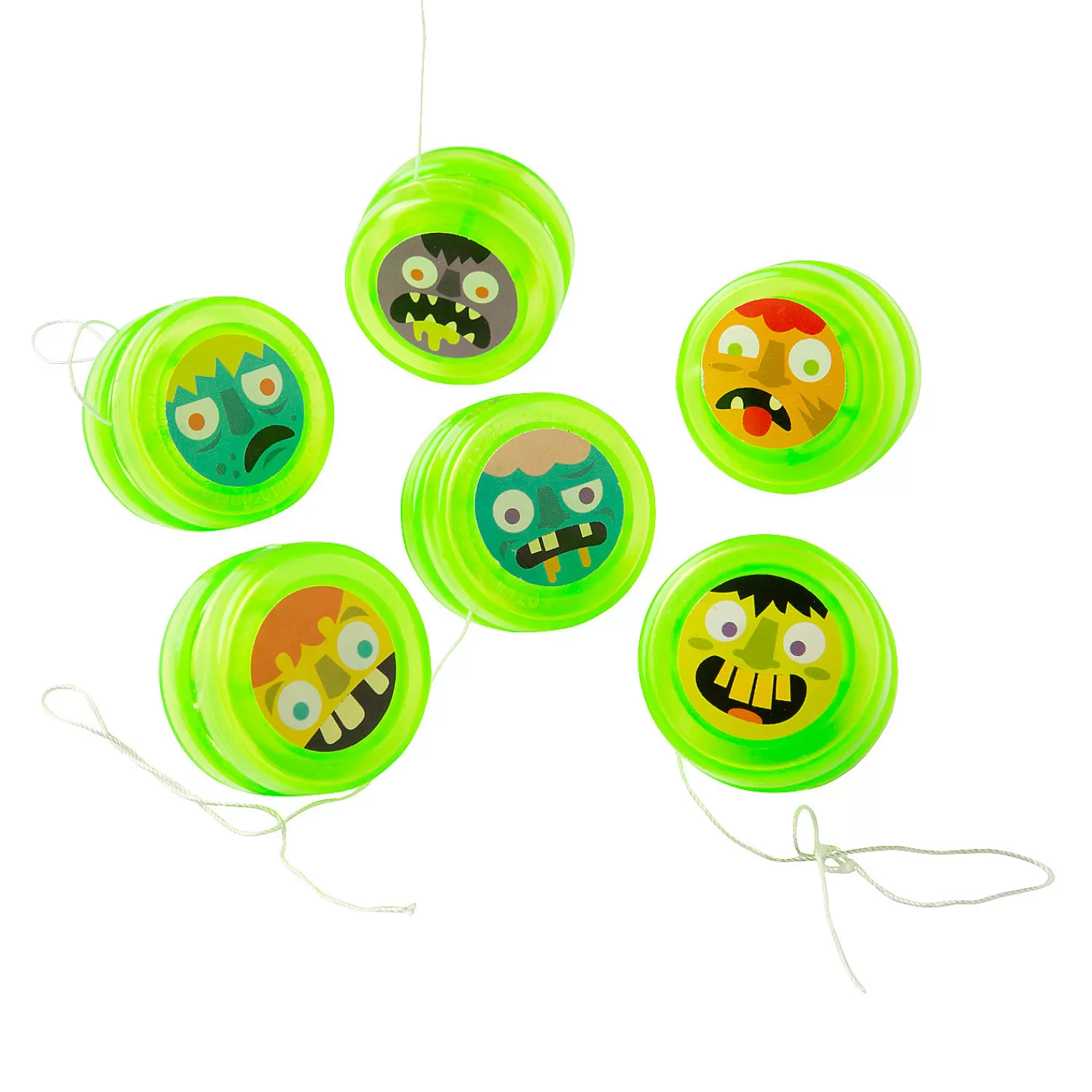 Oriental Trading Yo-Yos*Bulk 48 Pc. Glow-In-The-Dark Mini Zombie Yoyos