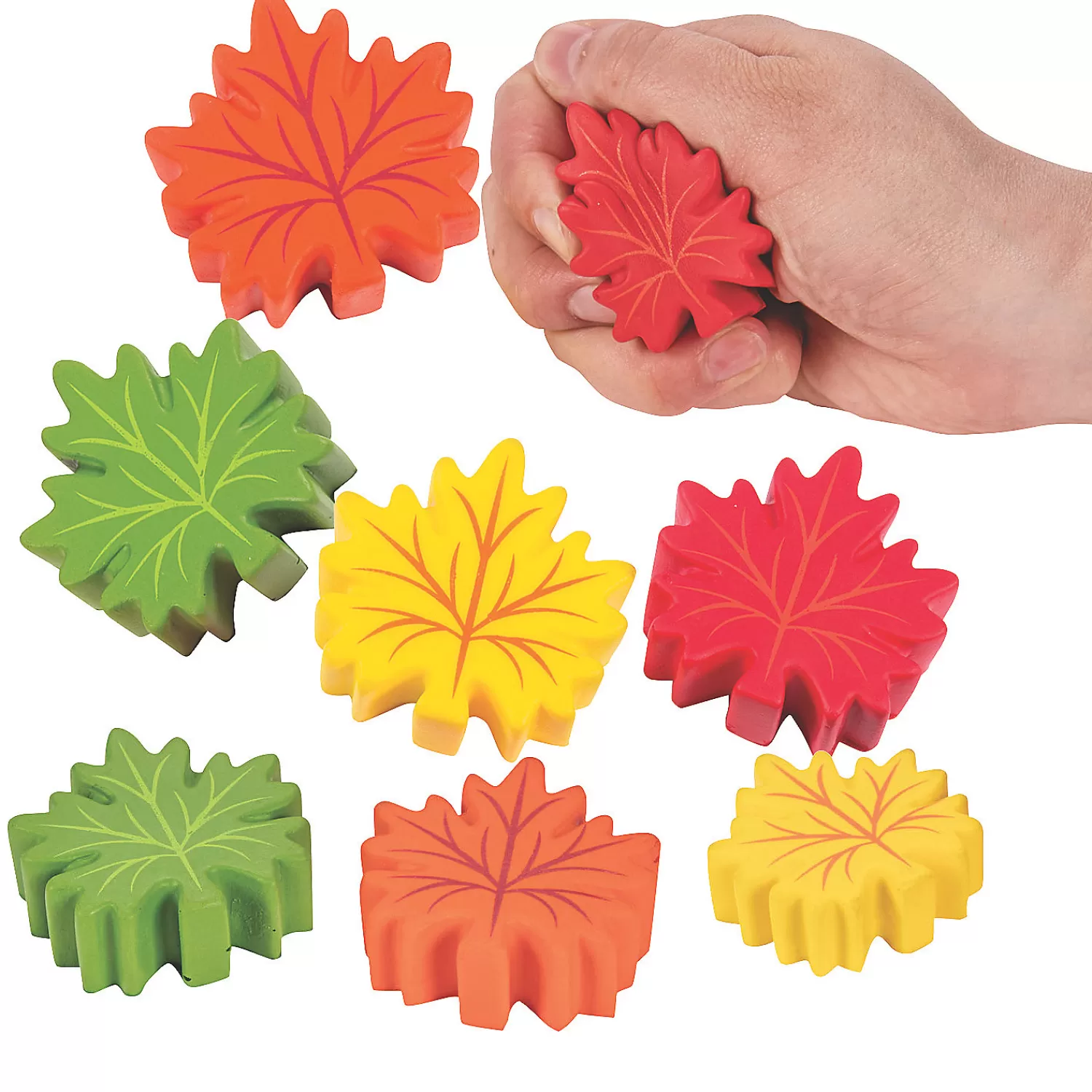 Oriental Trading Stress Balls & Toys*Bulk 48 Pc. Mini Leaf-Shaped Stress Toys