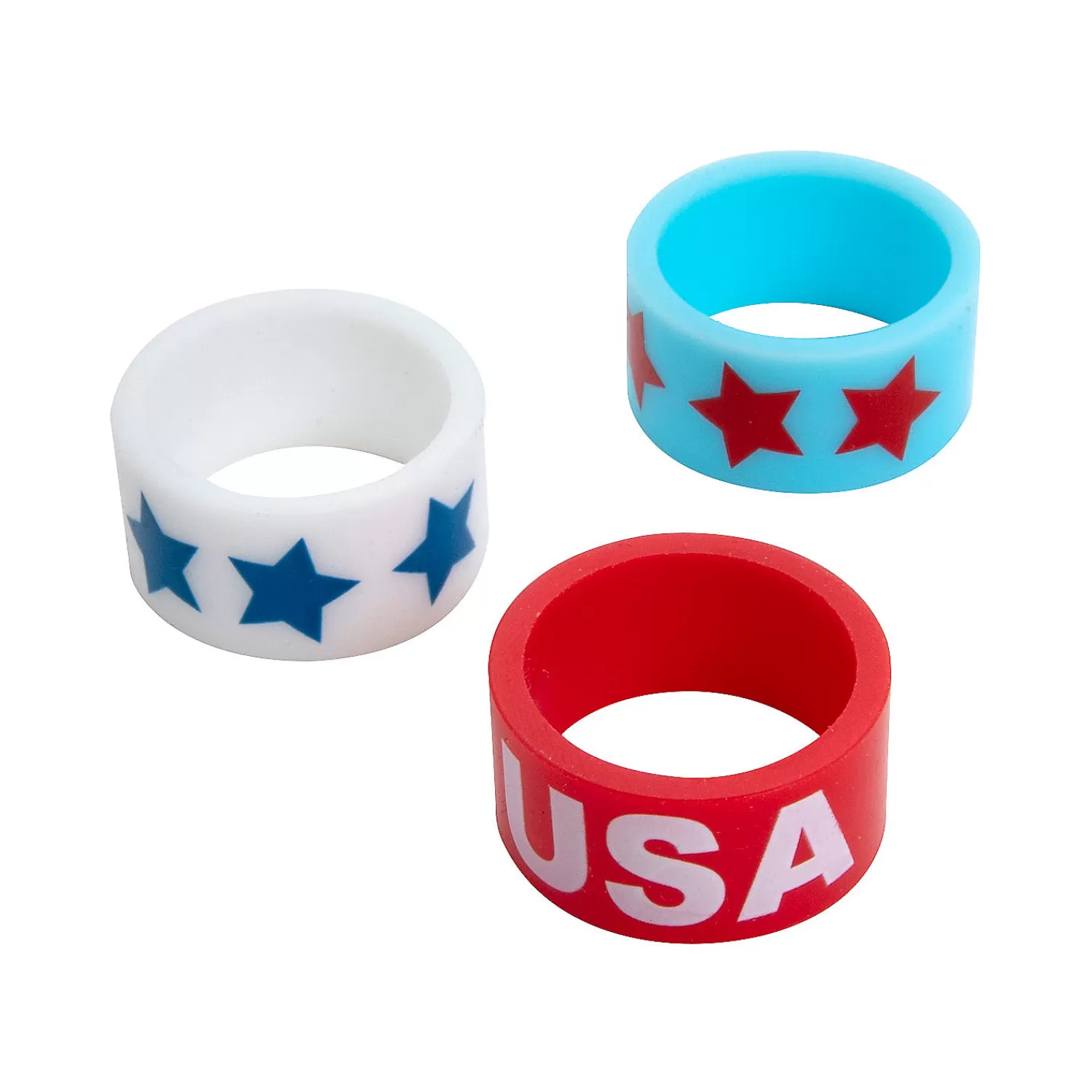 Oriental Trading Rings*Bulk 48 Pc. Patriotic Silicone Rings