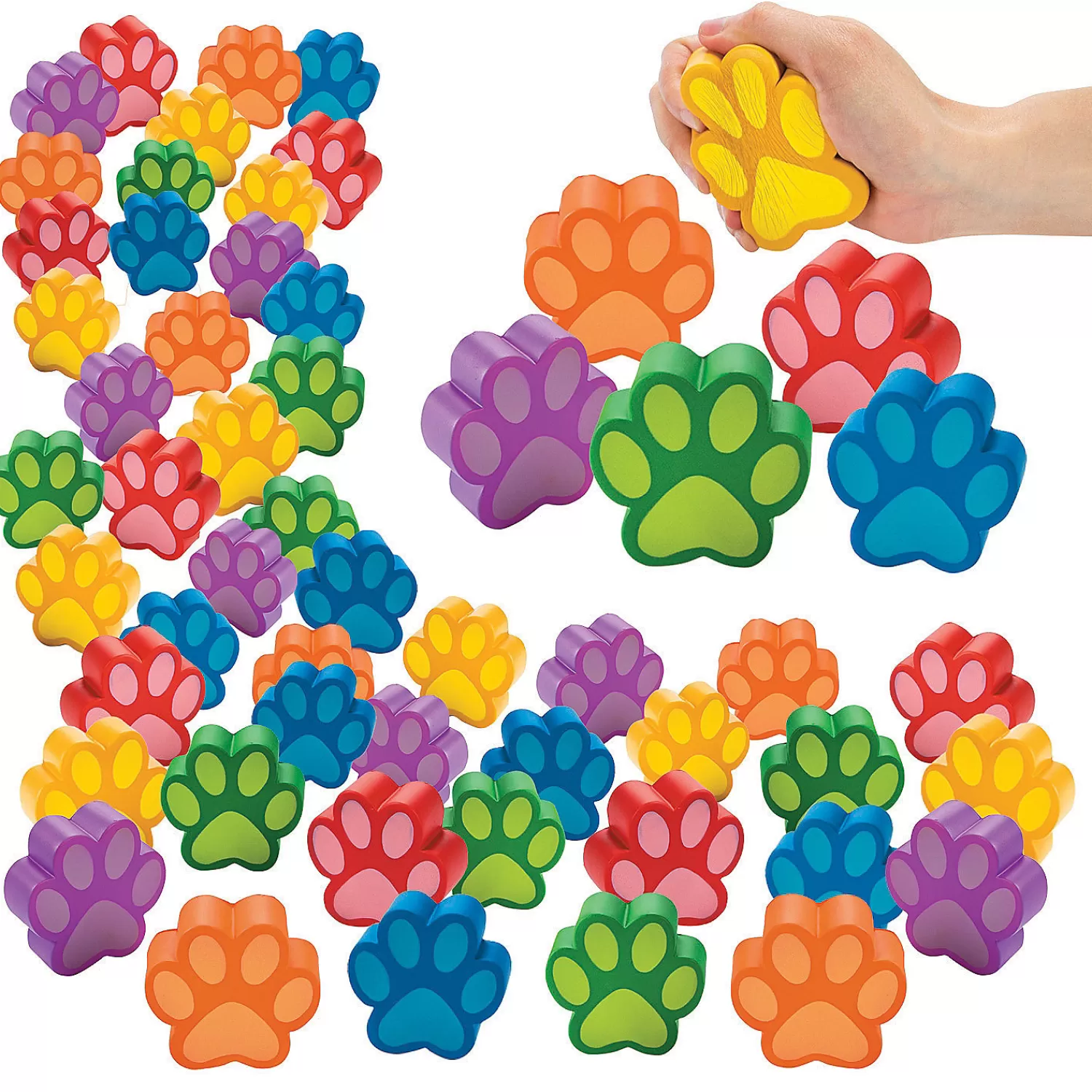 Oriental Trading Stress Balls & Toys*Bulk 48 Pc. Paw Print Stress Toys