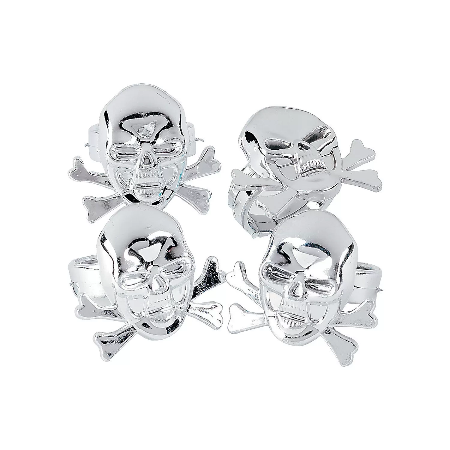 Oriental Trading Rings*Bulk 48 Pc. Pirate Skull Plastic Rings