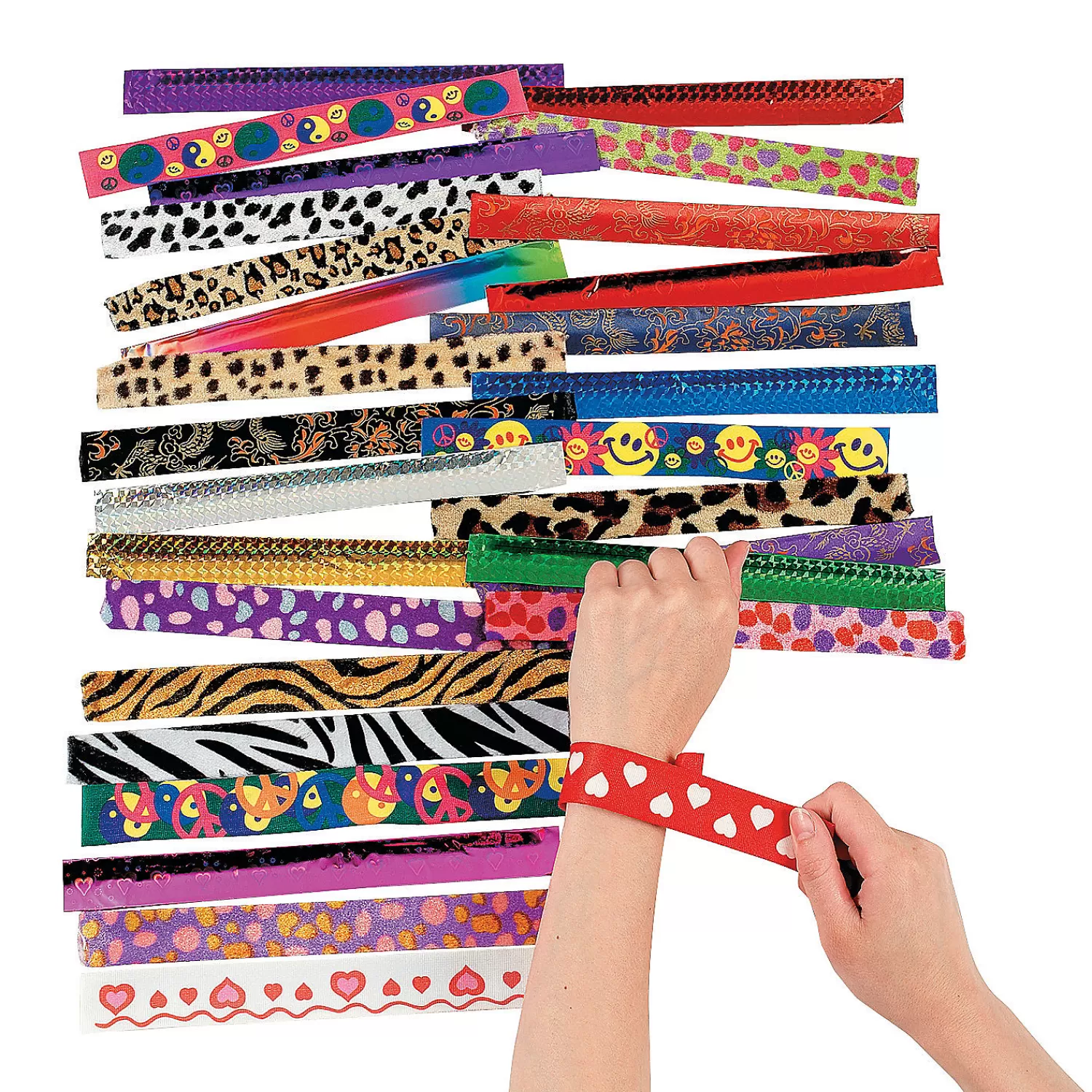 Oriental Trading Bracelets*Bulk 50 Pc. Slap Bracelet Assortment