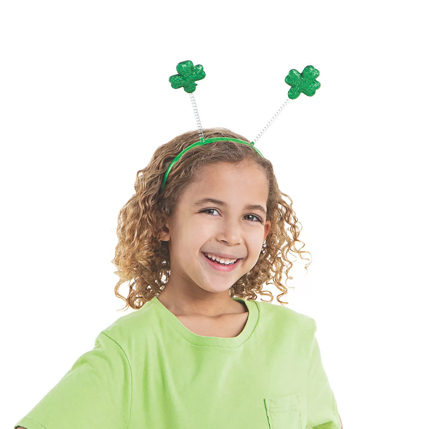 Oriental Trading Hat & Tote Bag Assortments*Bulk 60 Pc. Green Glitter Shamrock Head Boppers