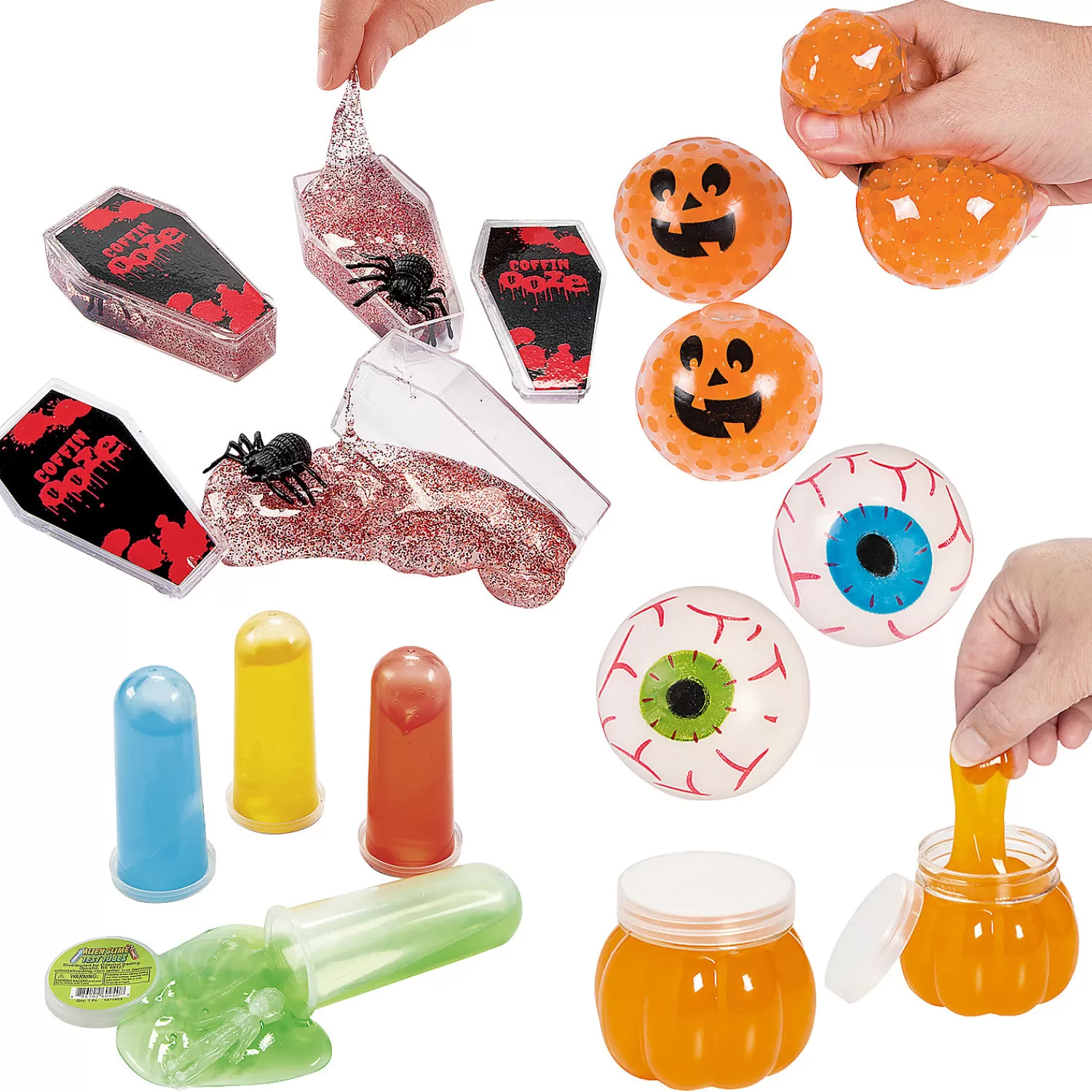 Oriental Trading Putty & Squishy Toys*Bulk 60 Pc. Halloween Sticky & Slime Giveaway Kit