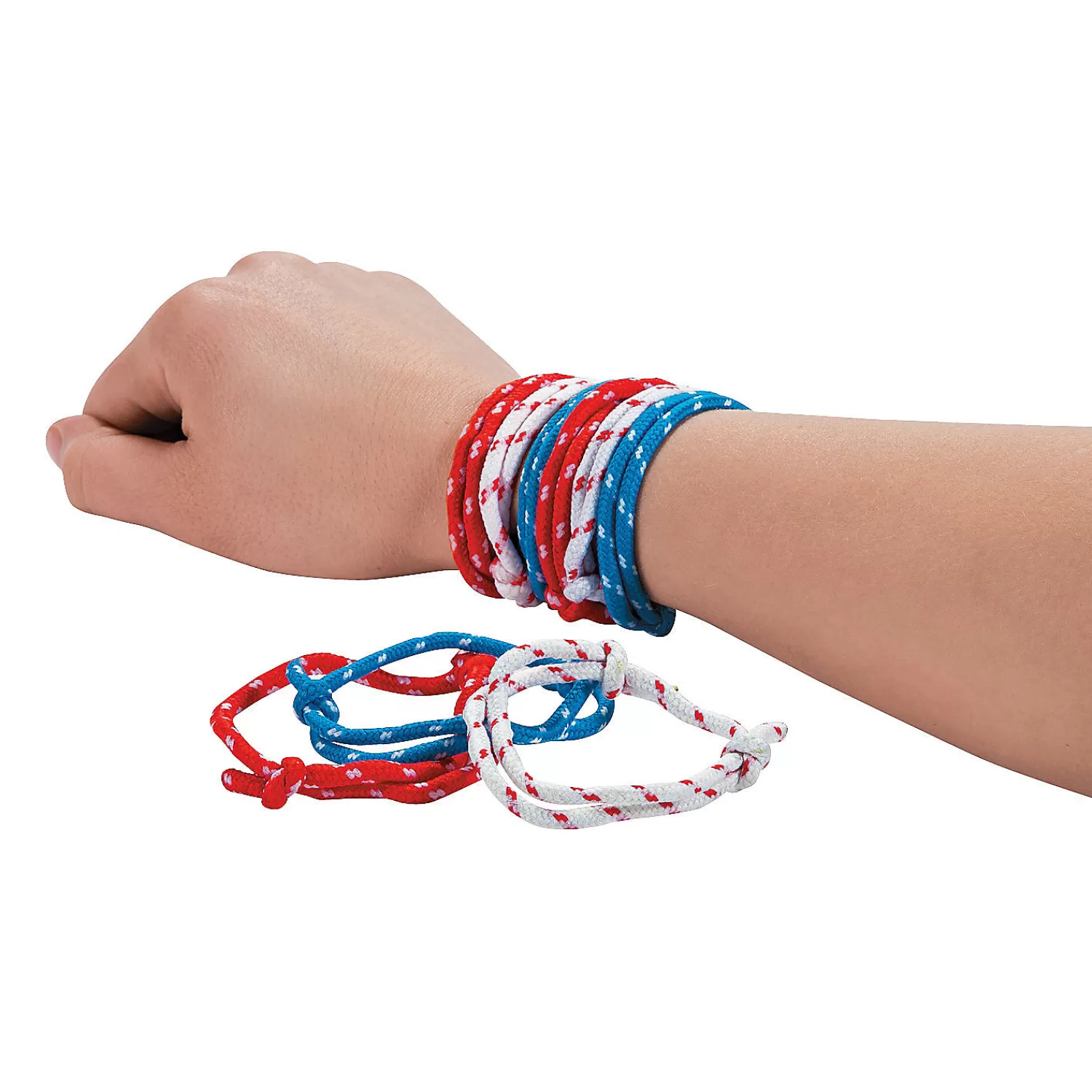 Oriental Trading Bracelets*Bulk 72 Pc. Adjustable Patriotic Friendship Rope Bracelets