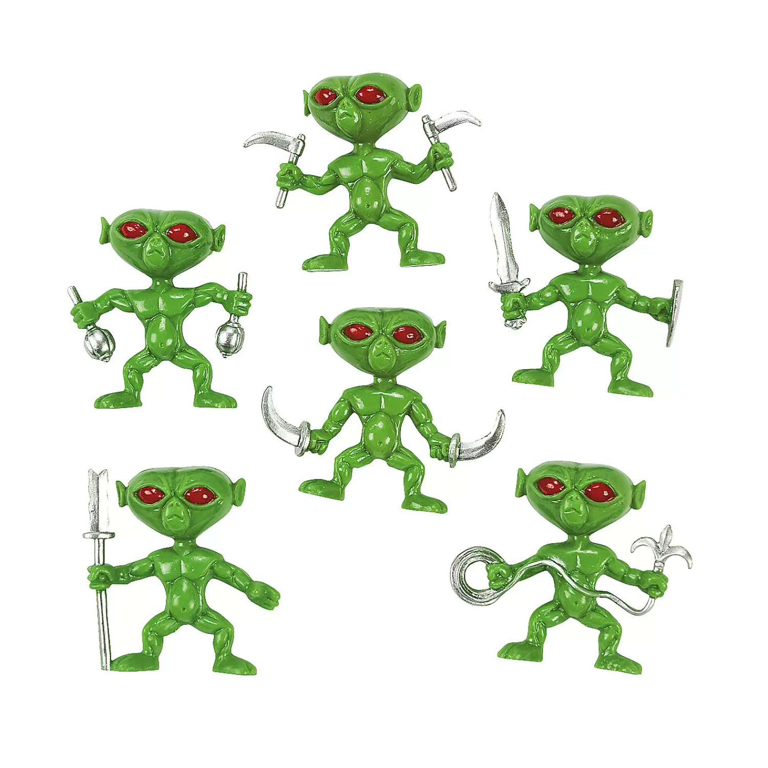 Oriental Trading Character Toys*Bulk 72 Pc. Green Alien Figures