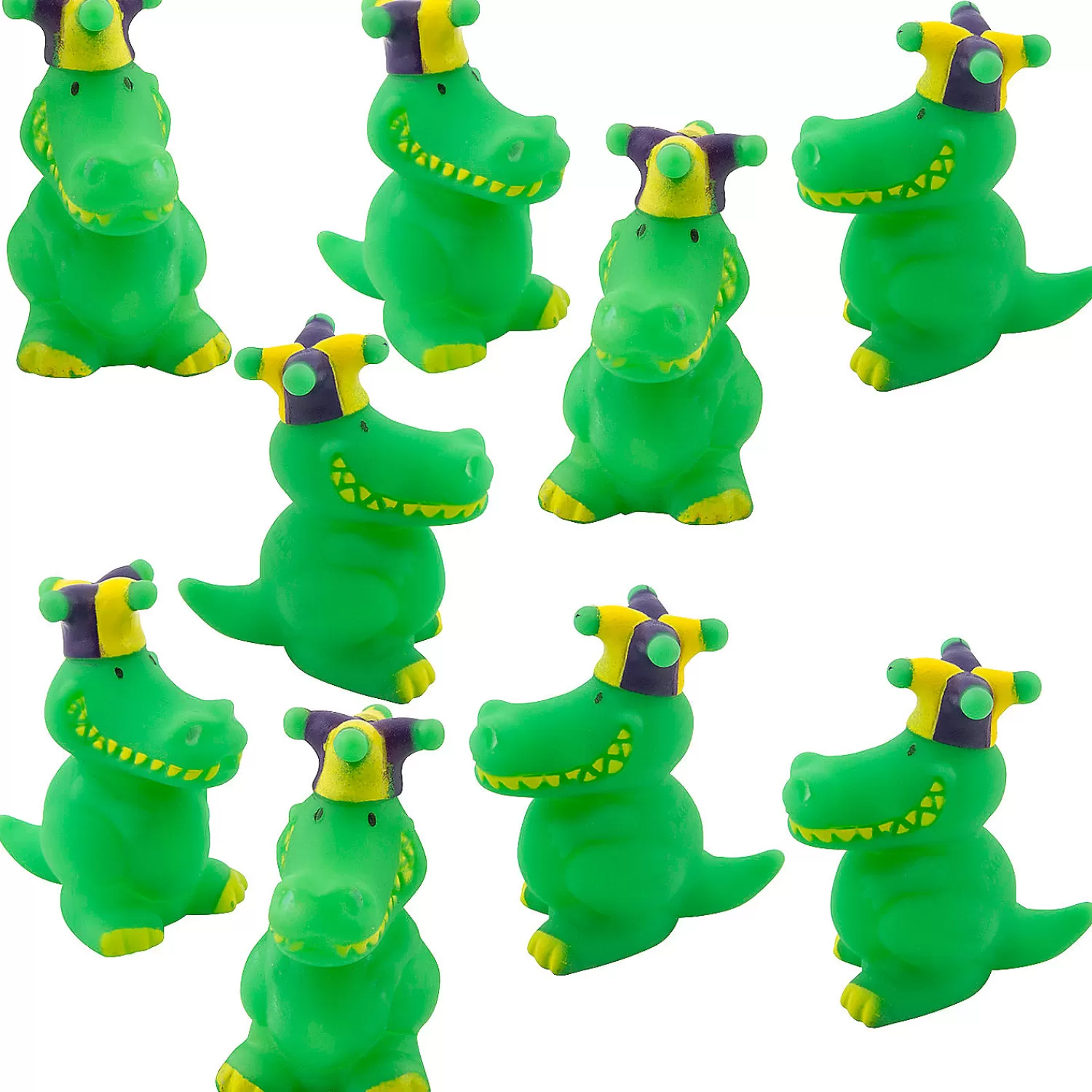 Oriental Trading Character Toys*Bulk 72 Pc. Mardi Gras Alligators