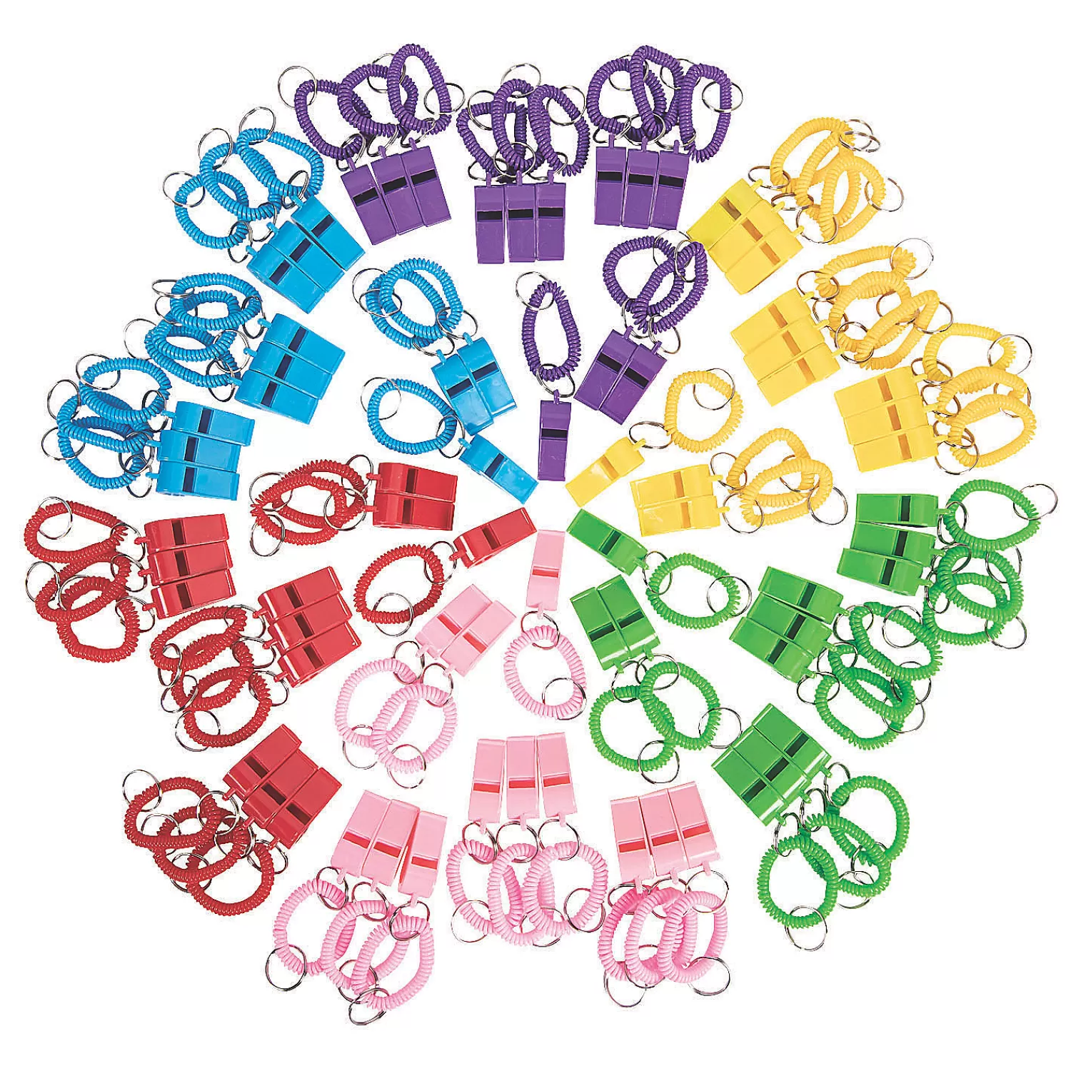 Oriental Trading Noisemakers*Bulk 72 Pc. Whistle Expandable Keychains