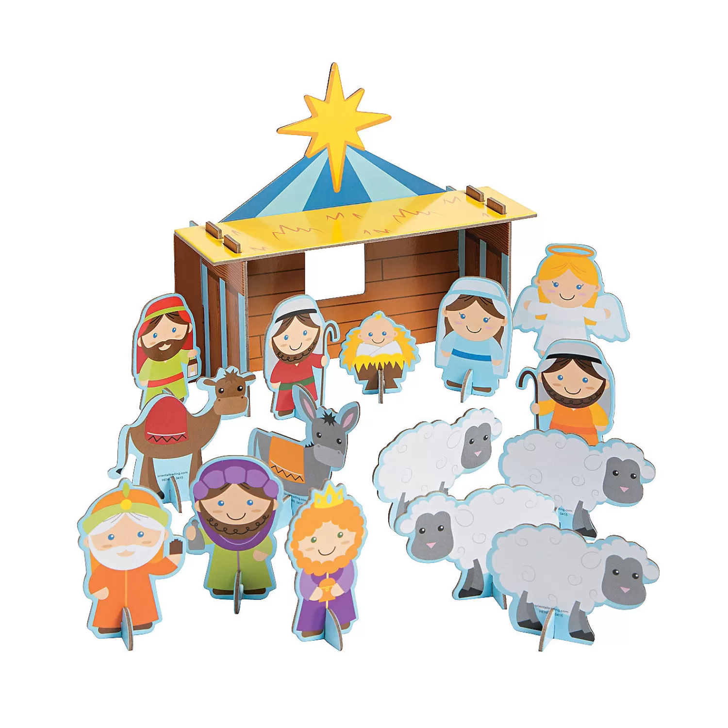 Oriental Trading Play Sets*Chipboard Nativity Playset