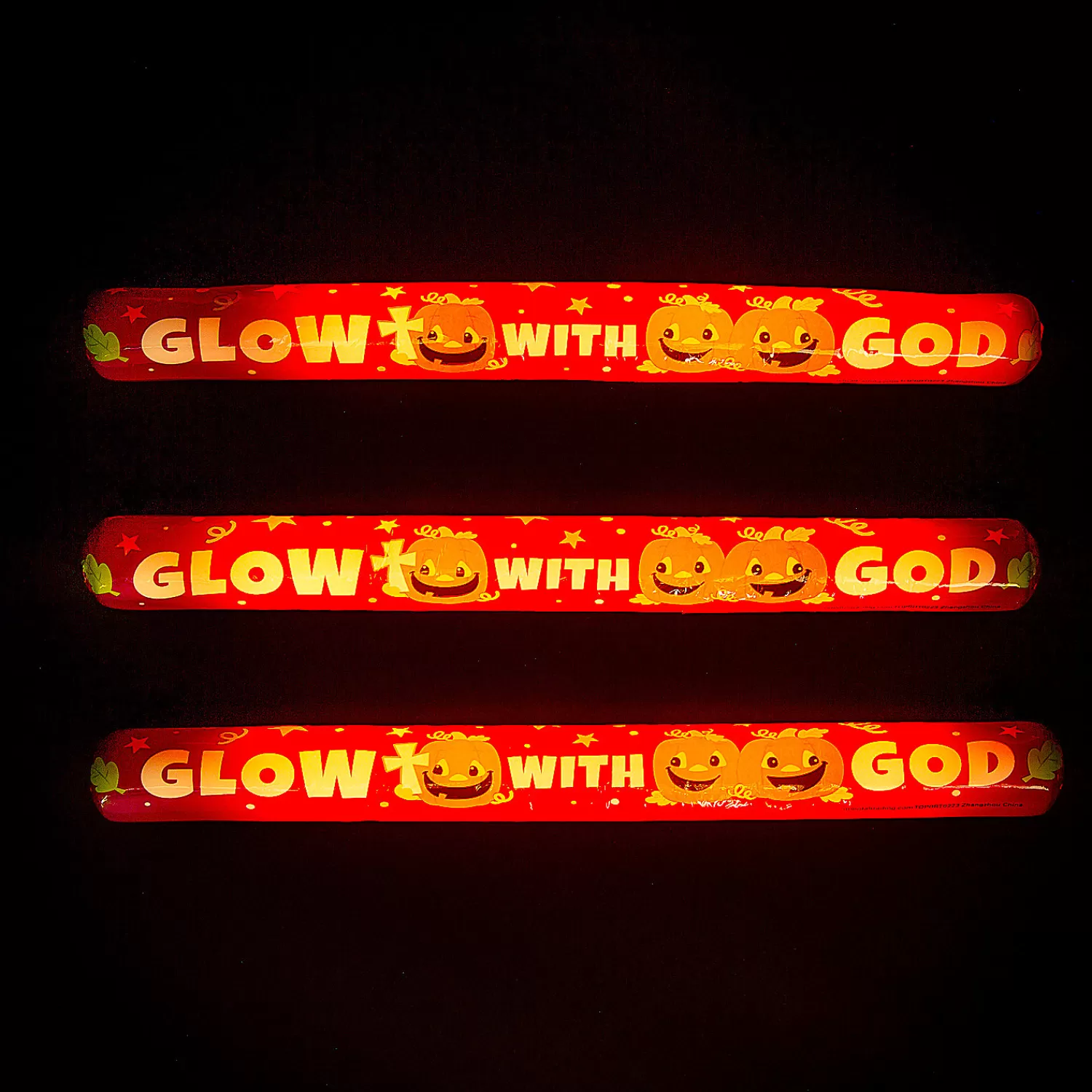 Oriental Trading Glow Sticks*Christian Pumpkin Foam Tubes With Glow Sticks - 6 Pc.