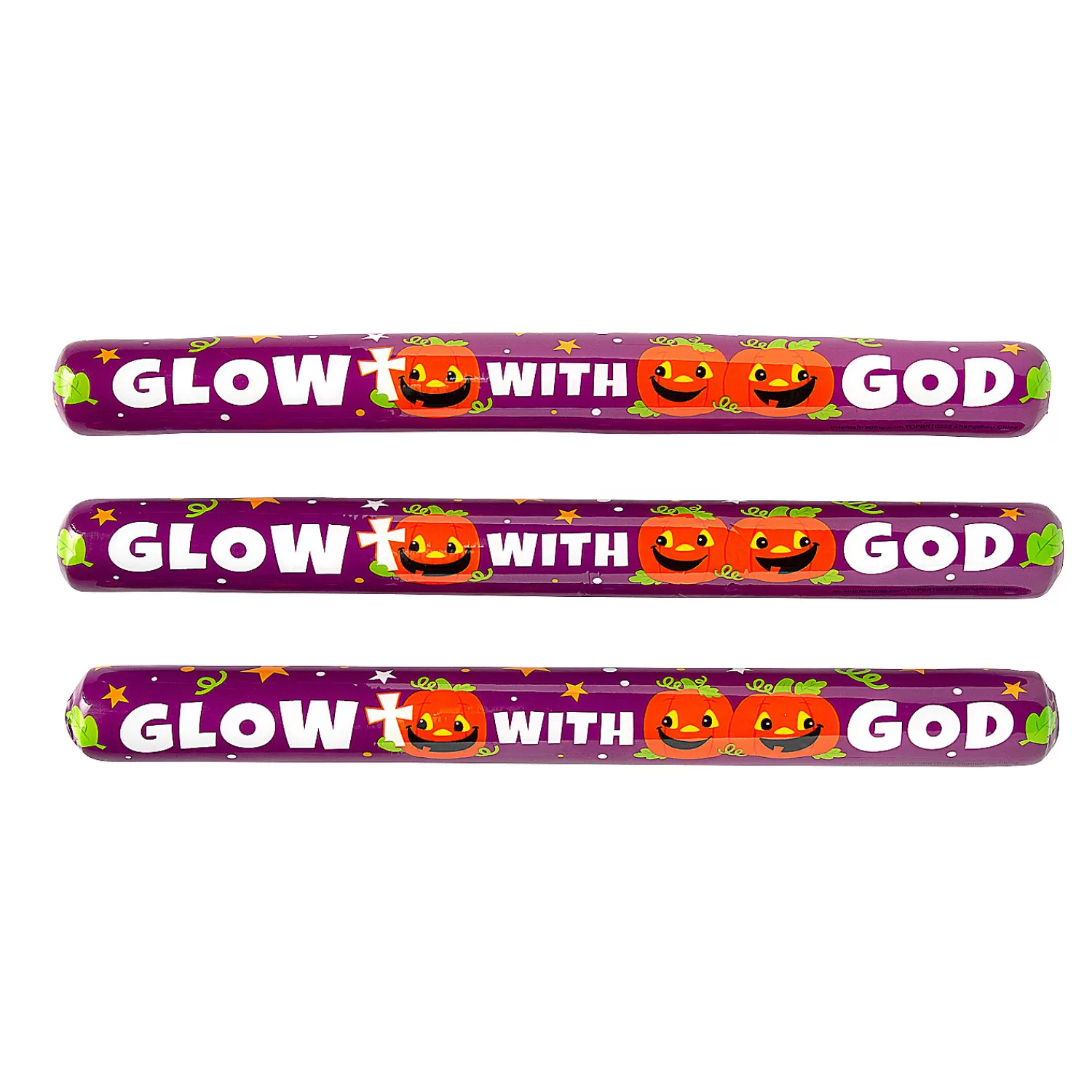 Oriental Trading Glow Sticks*Christian Pumpkin Foam Tubes With Glow Sticks - 6 Pc.