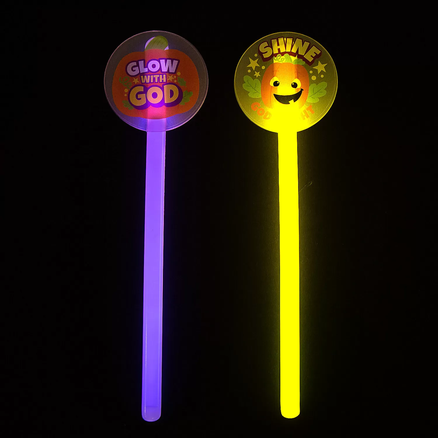 Oriental Trading Glow Sticks*Christian Pumpkin Glow Wands - 12 Pc.