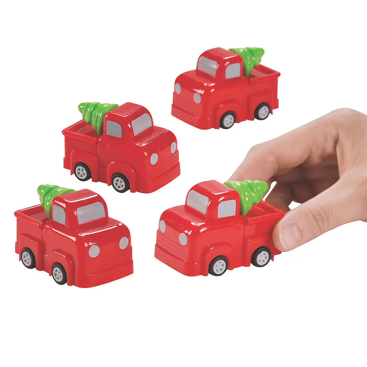 Oriental Trading Toy Cars*Christmas Pull-Back Trucks - 12 Pc.