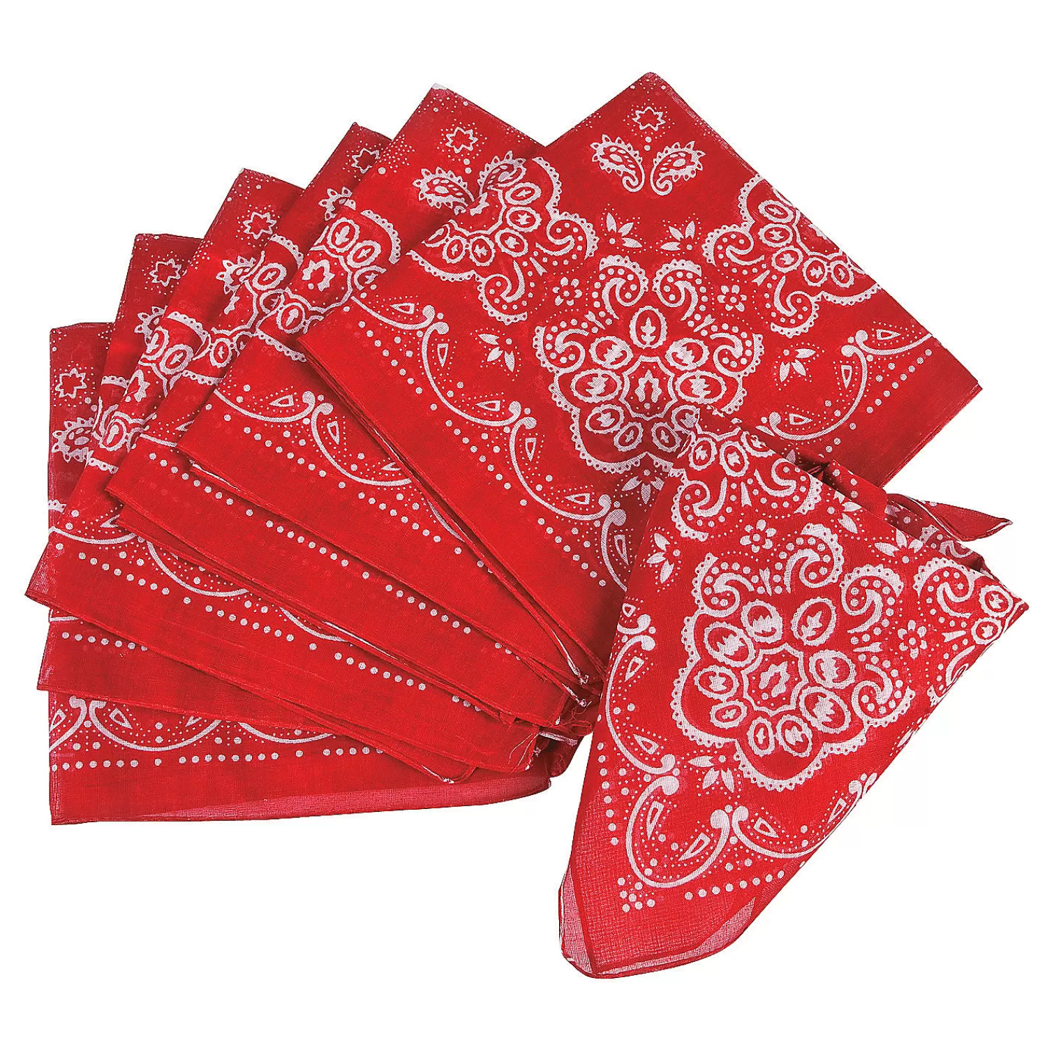 Oriental Trading Pretend Play*Classic Red Bandanas - 12 Pc.