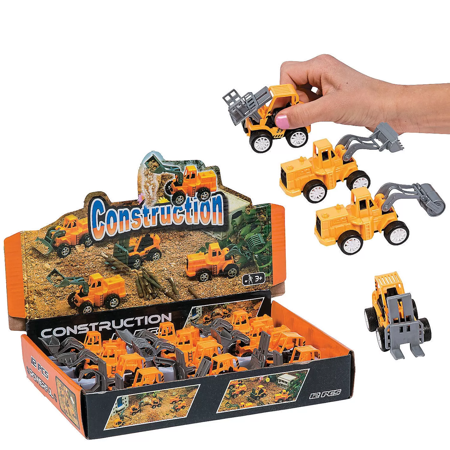 Oriental Trading Toy Cars*Construction Pull-Back Vehicles