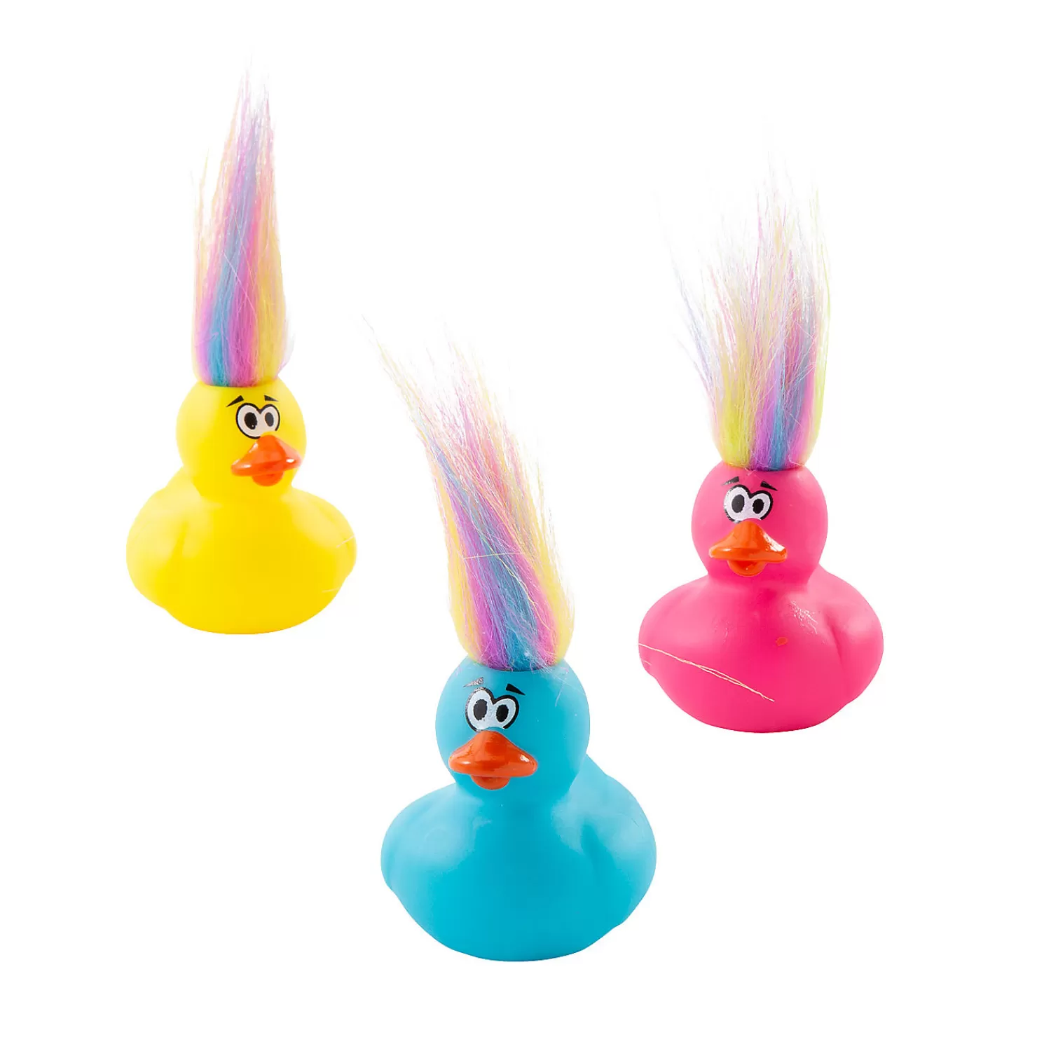 Oriental Trading Rubber Duckies*Crazy Hair Rubber Ducks - 12 Pc.