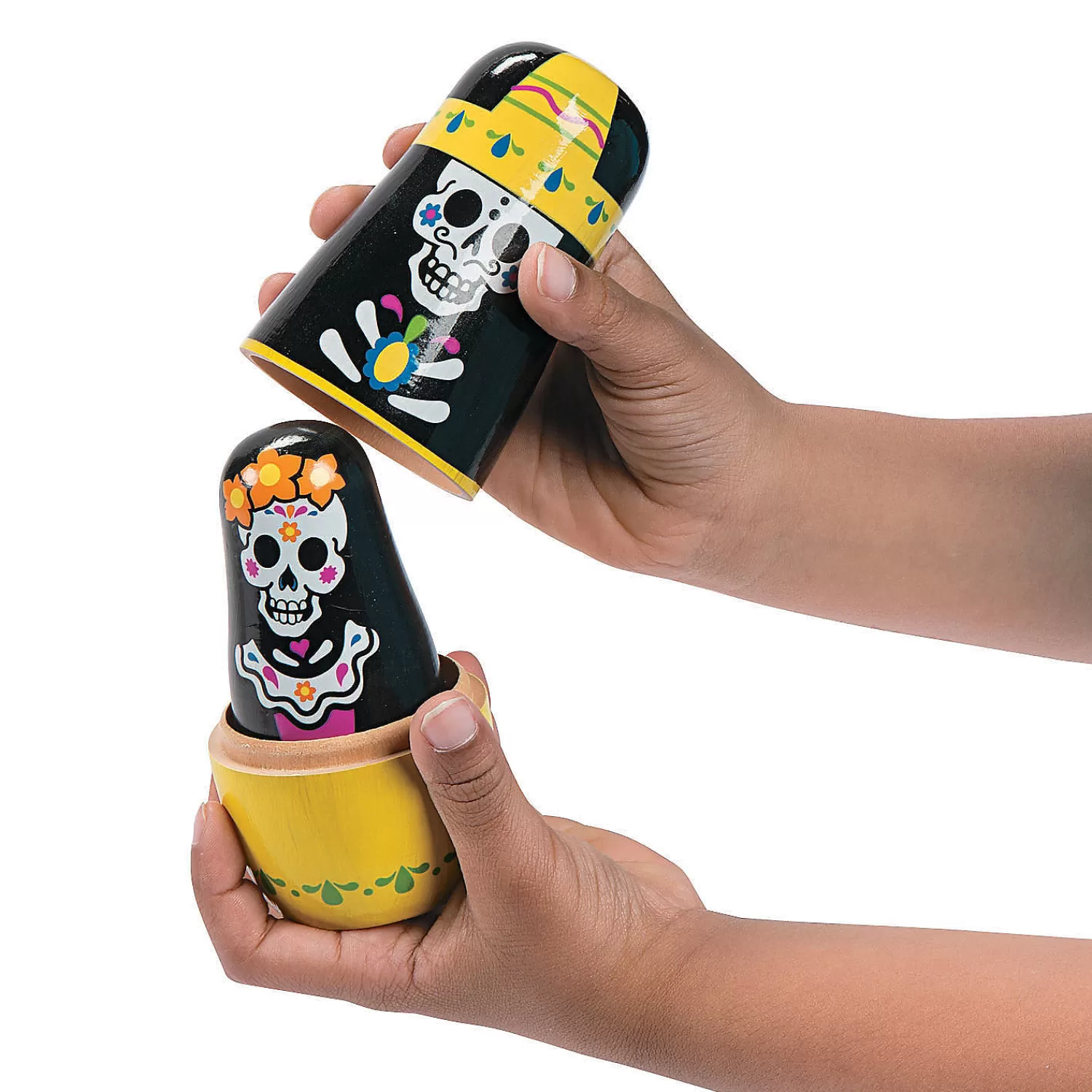 Oriental Trading Character Toys*Day Of The Dead Nesting Dolls - 5 Pc.