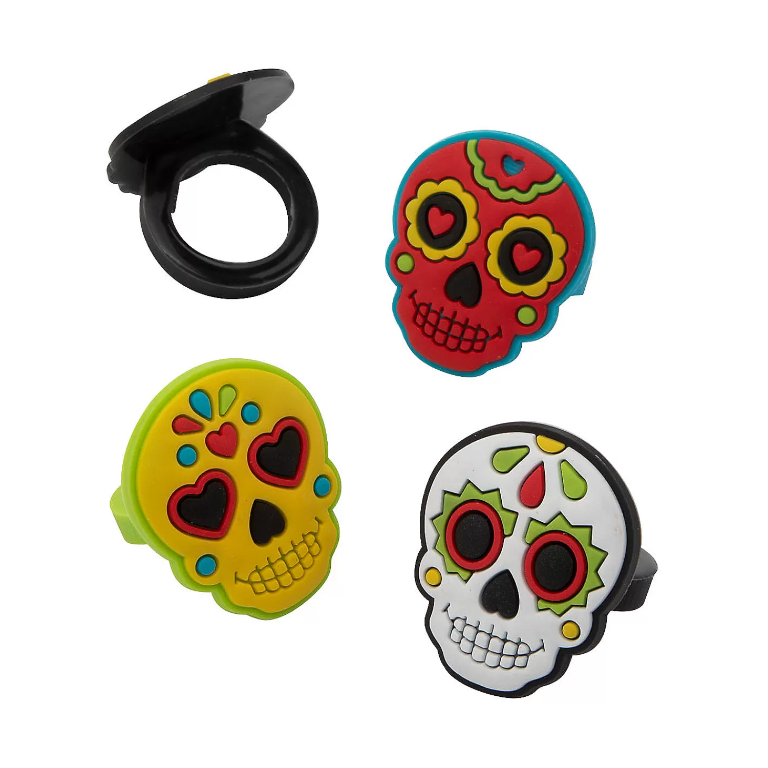 Oriental Trading Rings*Day Of The Dead Sugar Skull Rings - 24 Pc.