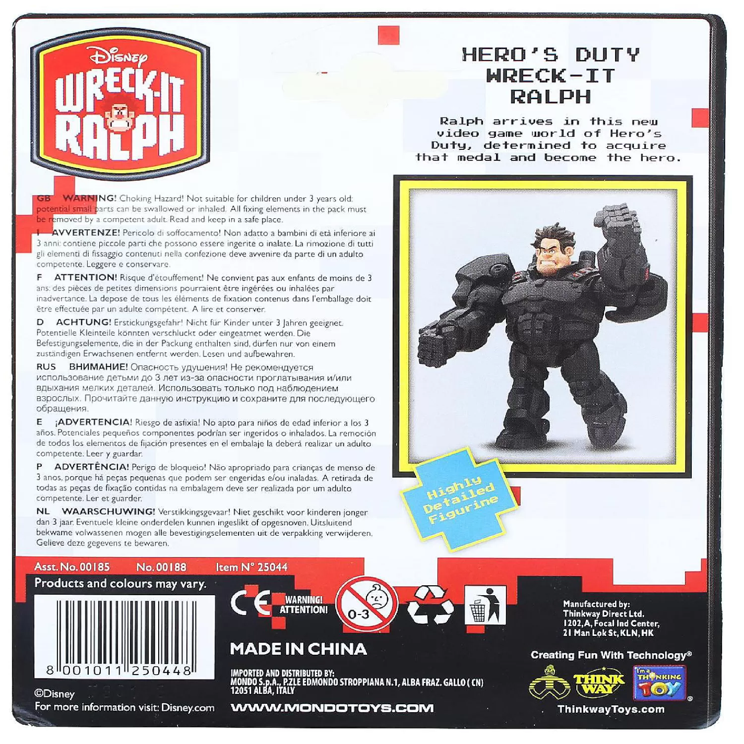 Oriental Trading Character Toys*Disney Wreck-It Ralph Heros Duty Wreck-It Ralph Action Figure