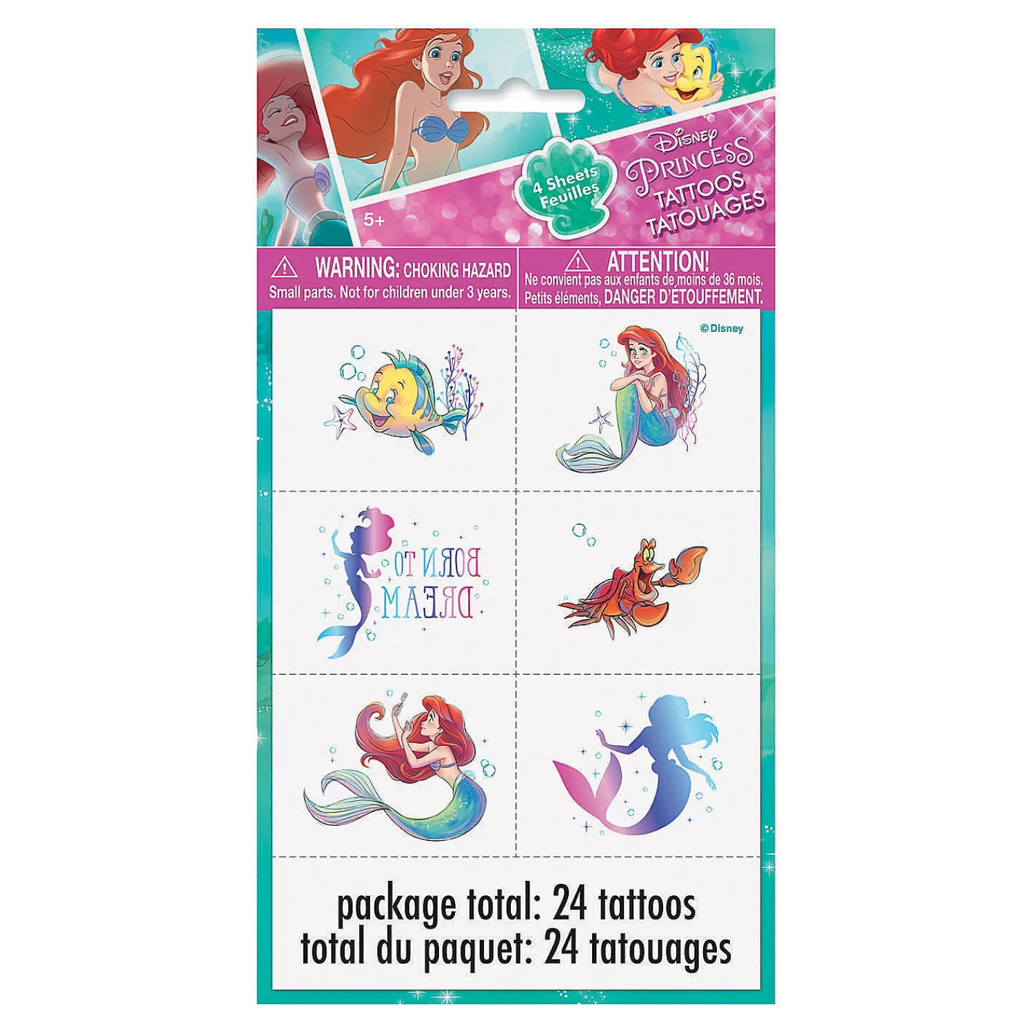 Oriental Trading Temporary Tattoos*Disney's The Little Mermaid™ Temporary Tattoos - 24 Pc.