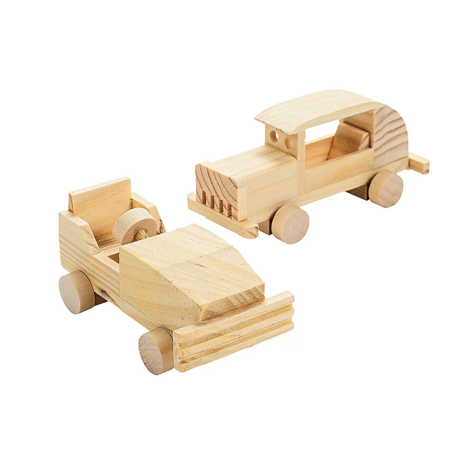 Oriental Trading Toy Cars*Diy Unfinished Wood Hot Rods - 12 Pc.