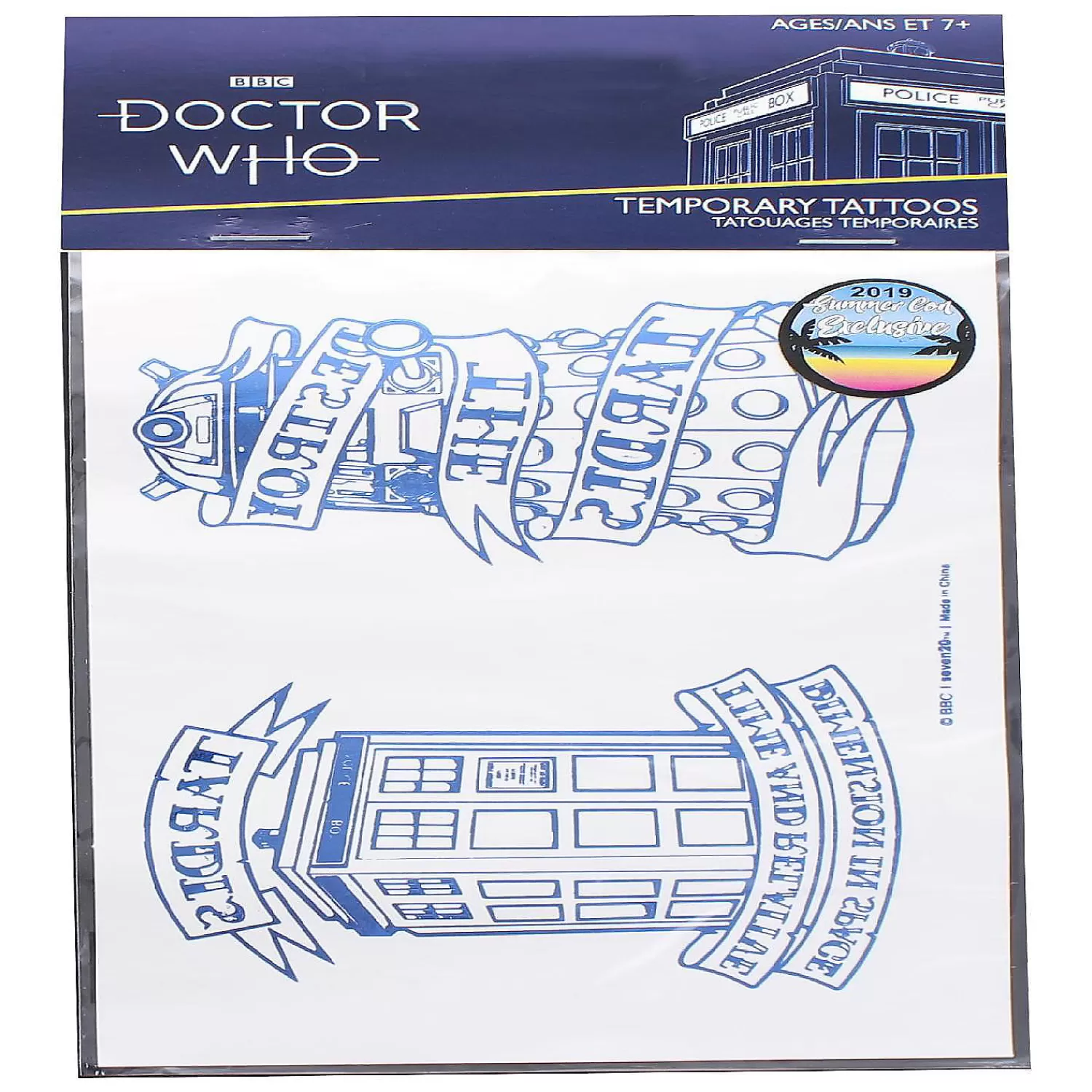 Oriental Trading Temporary Tattoos*Doctor Who Steampunk Tardis Temporary Tattoo Sheet