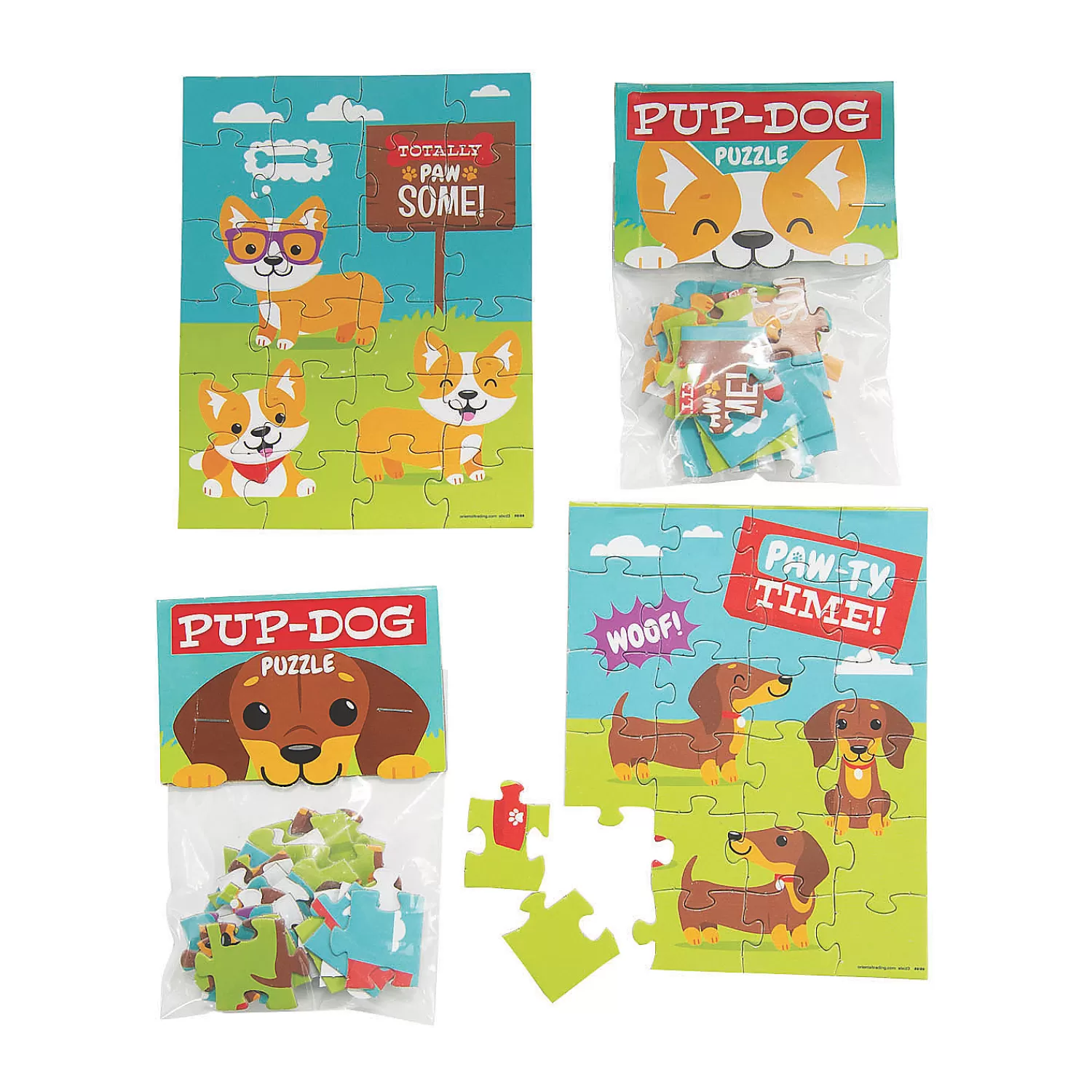 Oriental Trading Puzzles*Dog Party Jigsaw Puzzles - Set Of 12