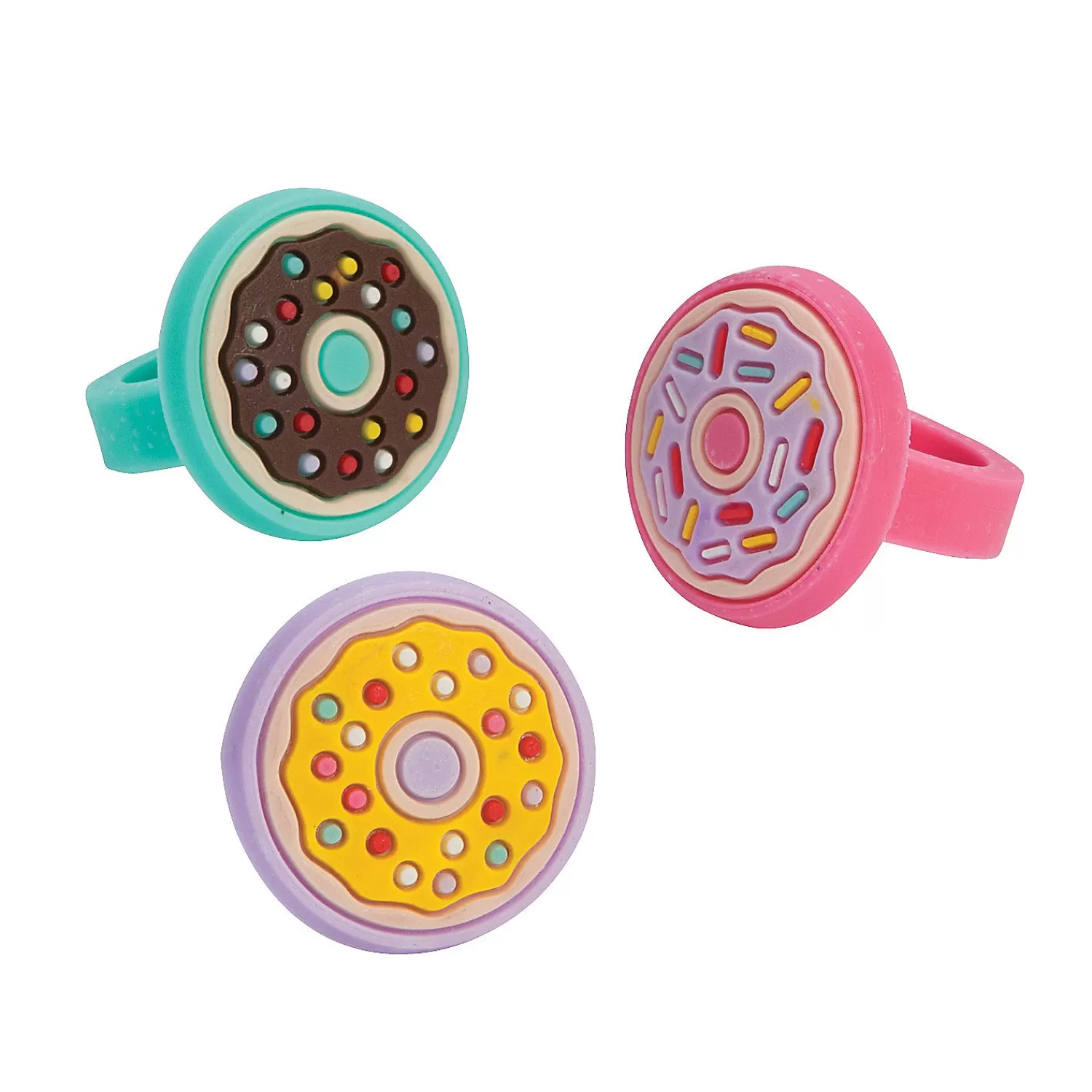 Oriental Trading Rings*Donut Sprinkles Rings - 12 Pc.