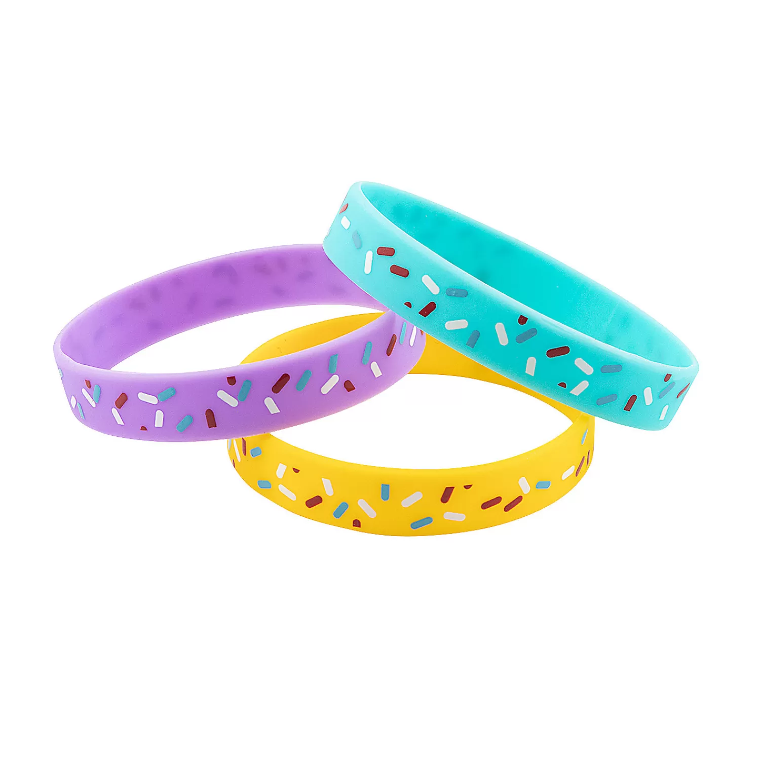 Oriental Trading Bracelets*Donut Sprinkles Rubber Bracelets - 12 Pc.