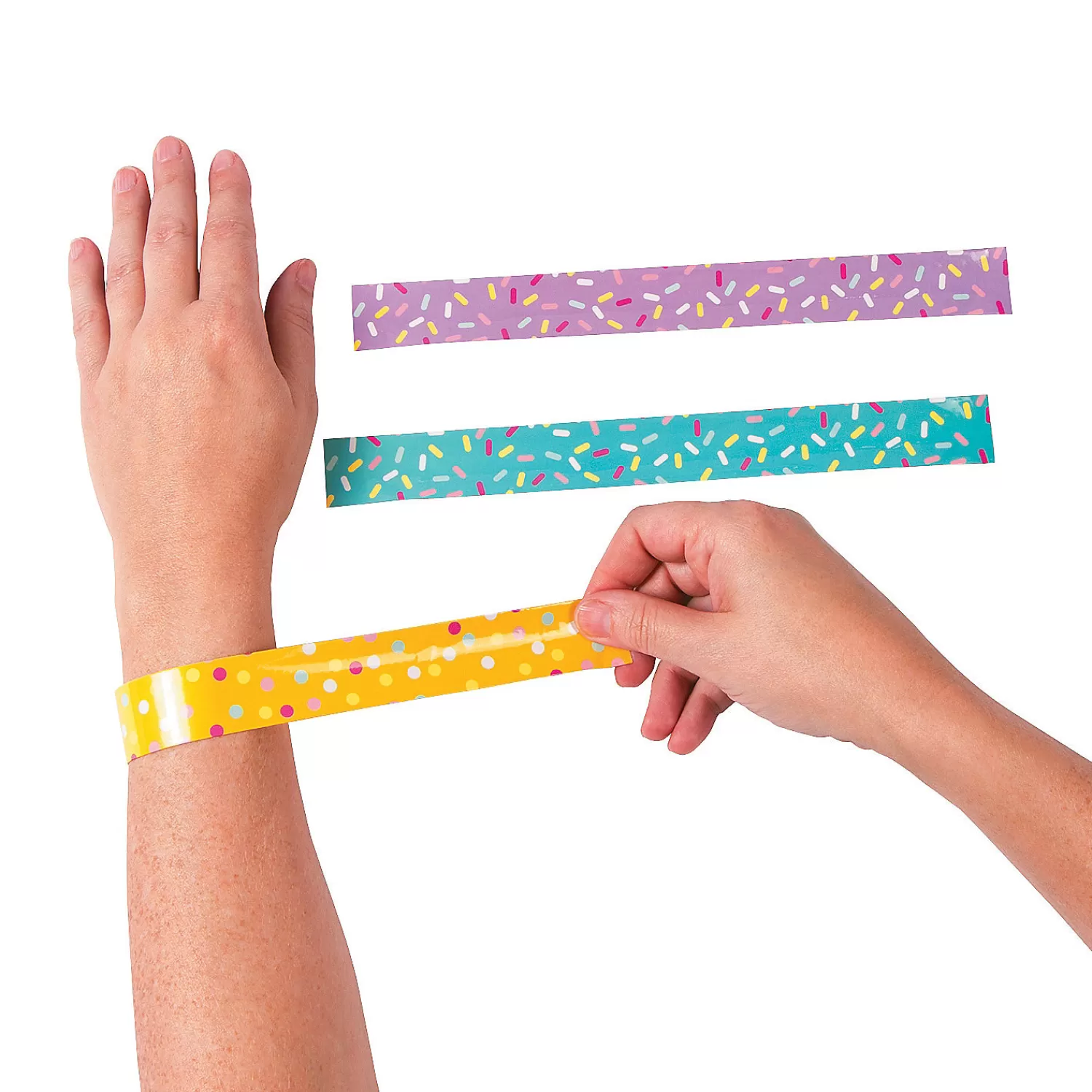 Oriental Trading Bracelets*Donut Sprinkles Slap Bracelets - 12 Pc.