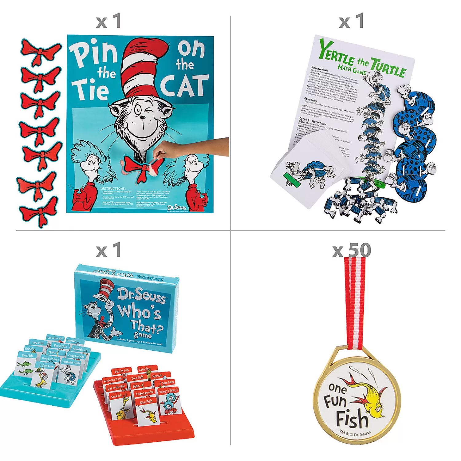 Oriental Trading Games*Dr. Seuss™ Games With Award Kit - 744 Pc.