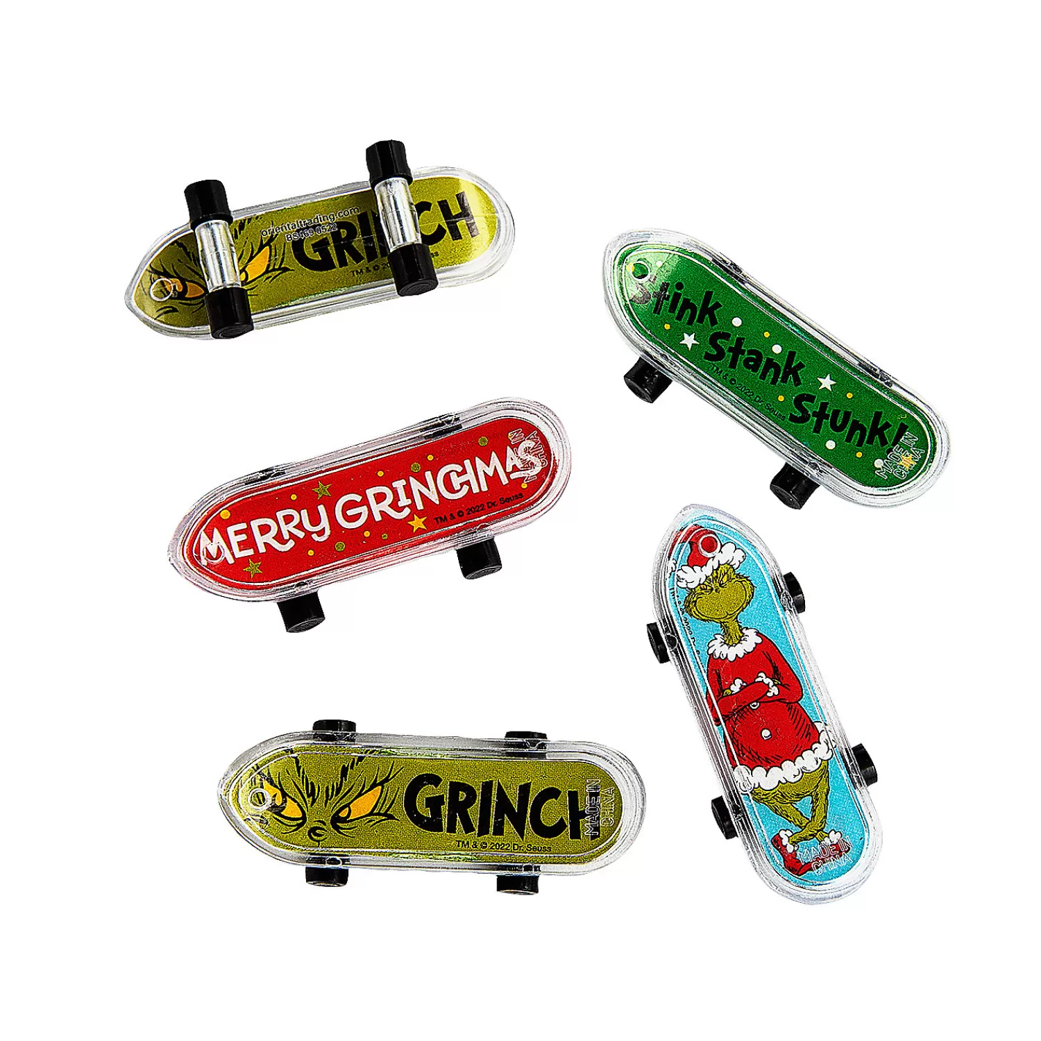 Oriental Trading Toy Cars*Dr. Seuss™ The Grinch Christmas Mini Skateboards - 36 Pc.