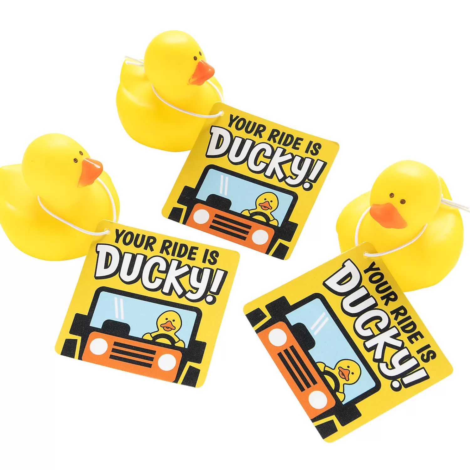 Oriental Trading Rubber Duckies*Duck Duck Car Handout Kit For 12