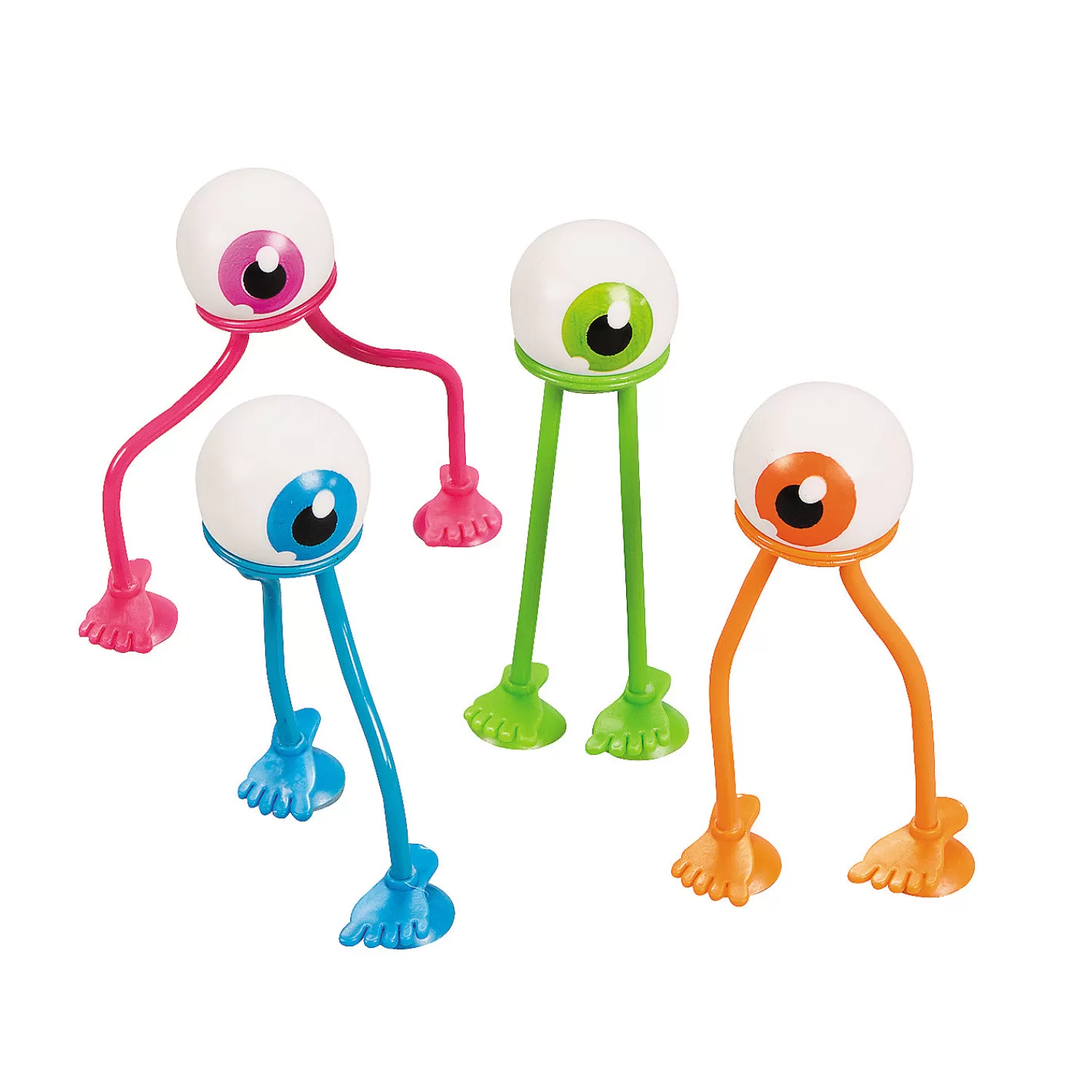 Oriental Trading Character Toys*Eyeballs With Suction Feet Bendables - 24 Pc.