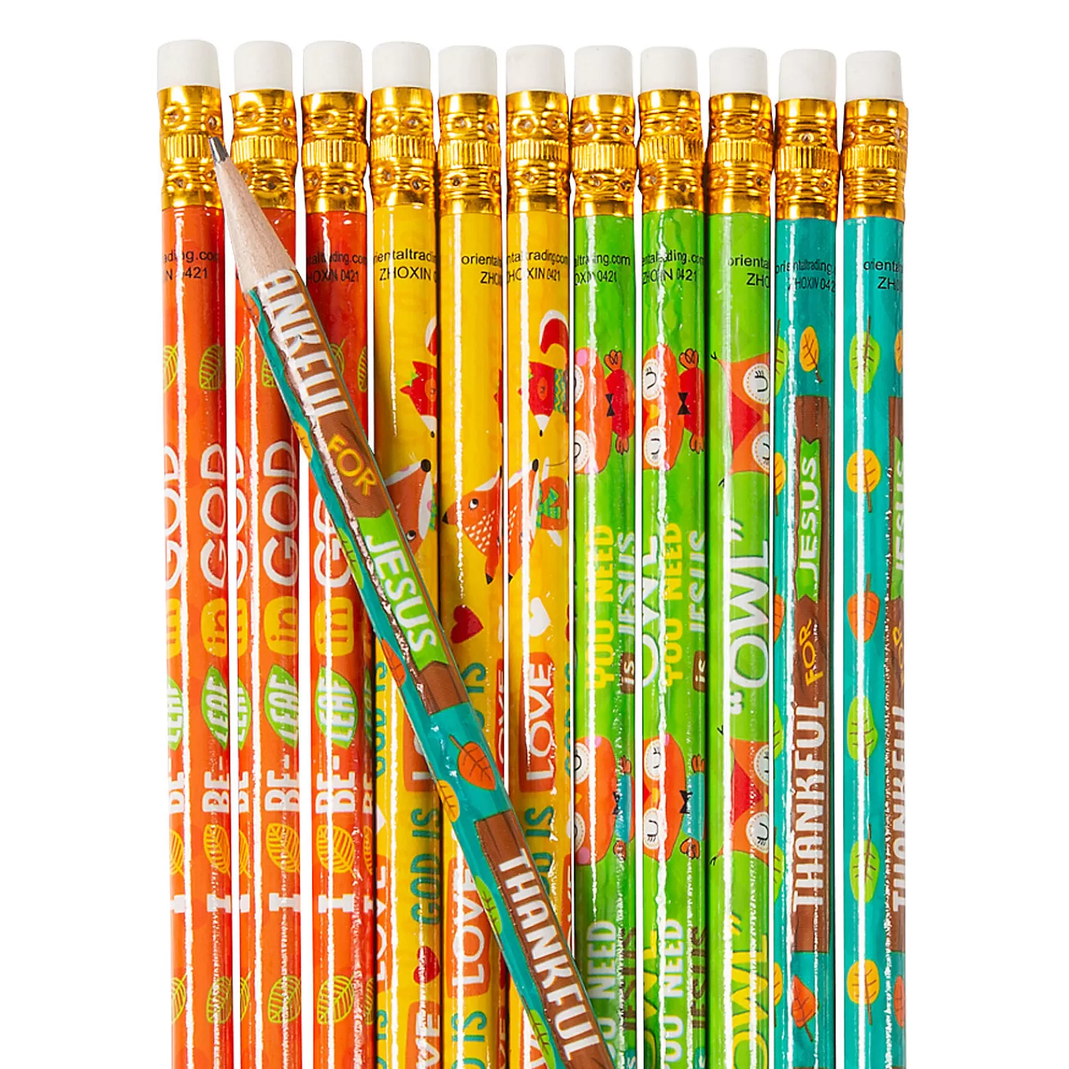 Oriental Trading Pencils*Faith Fall Pencils - 12 Pc.