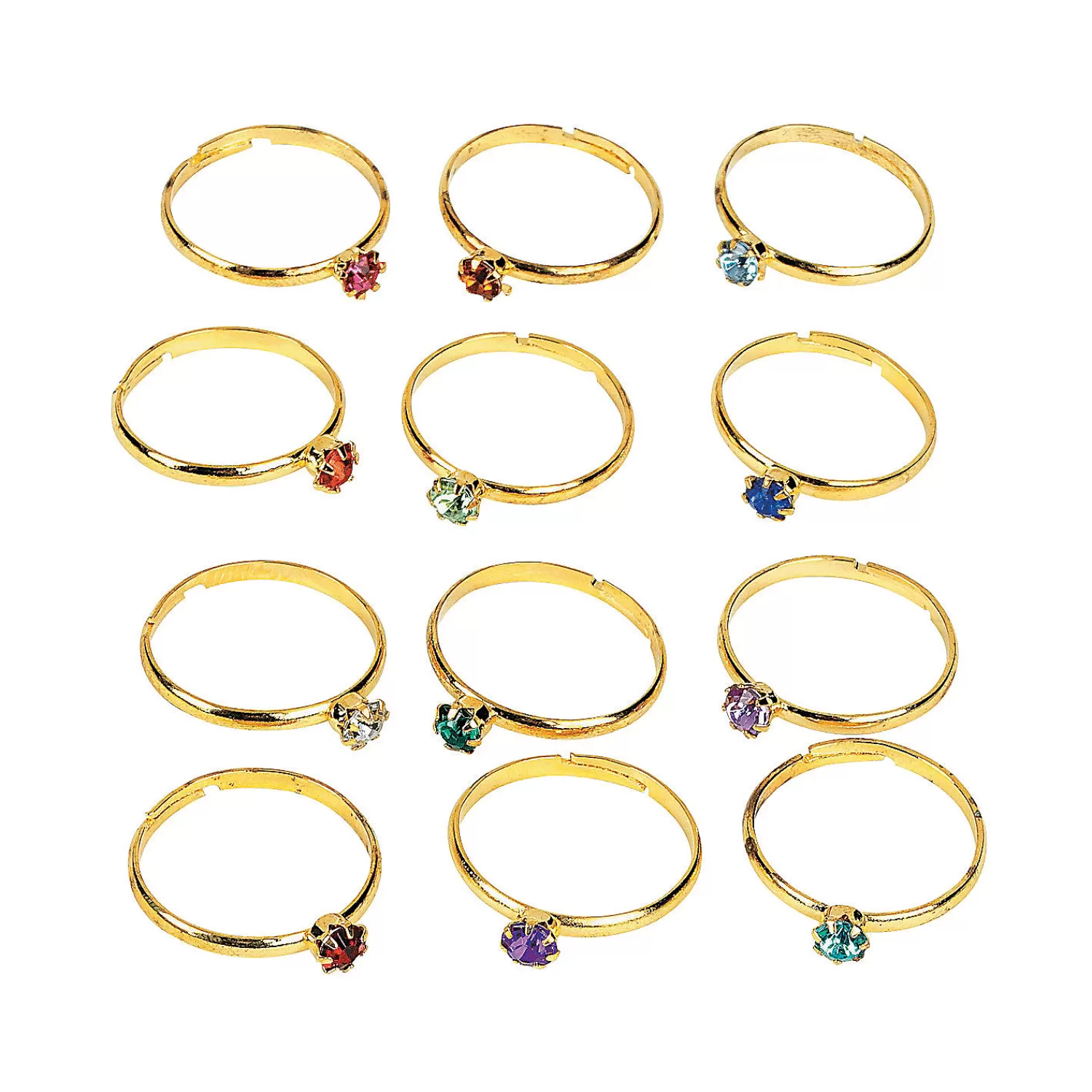 Oriental Trading Rings*Faux Birthstone Rings - 36 Pc.