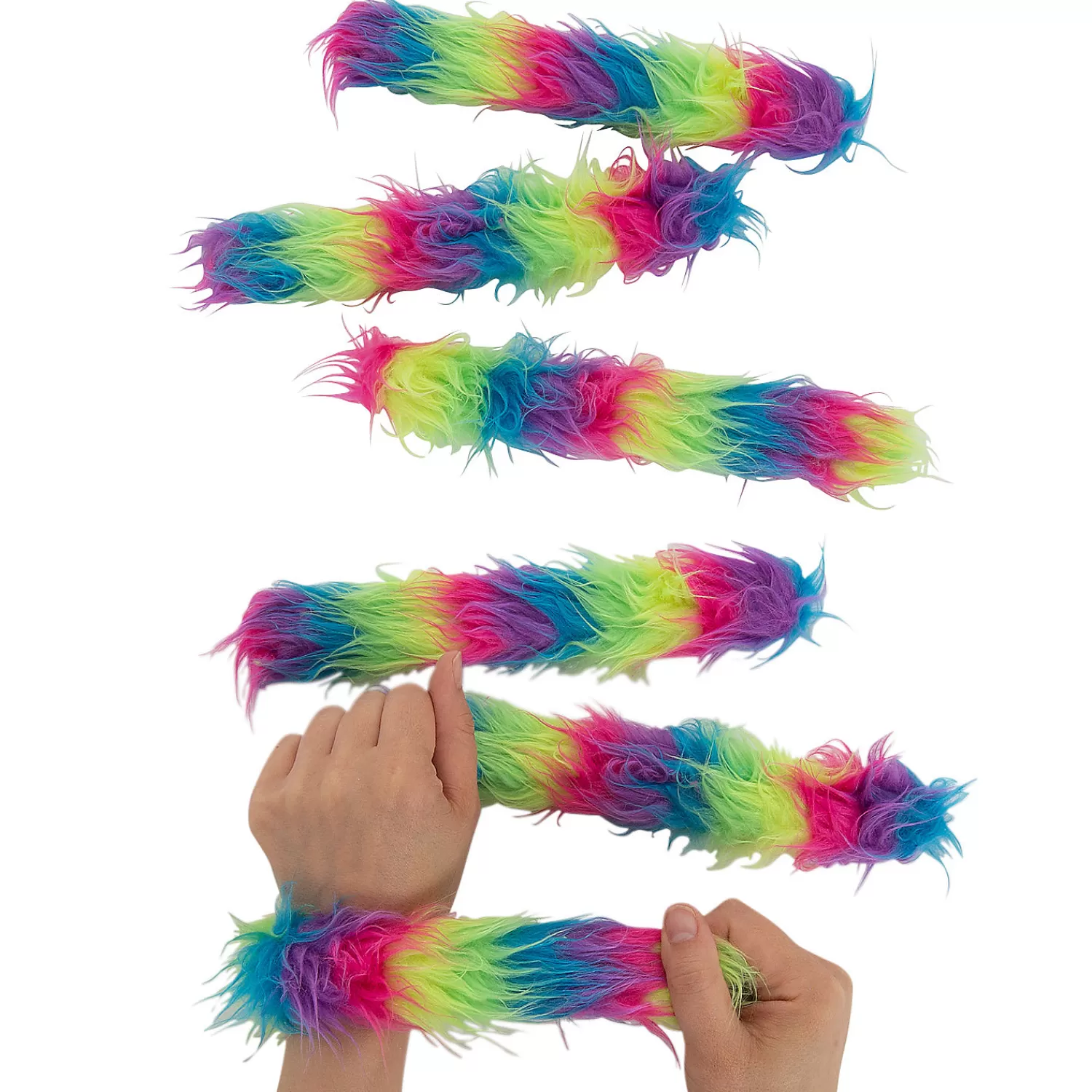 Oriental Trading Bracelets*Faux Fur Slap Bracelets - 12 Pc.